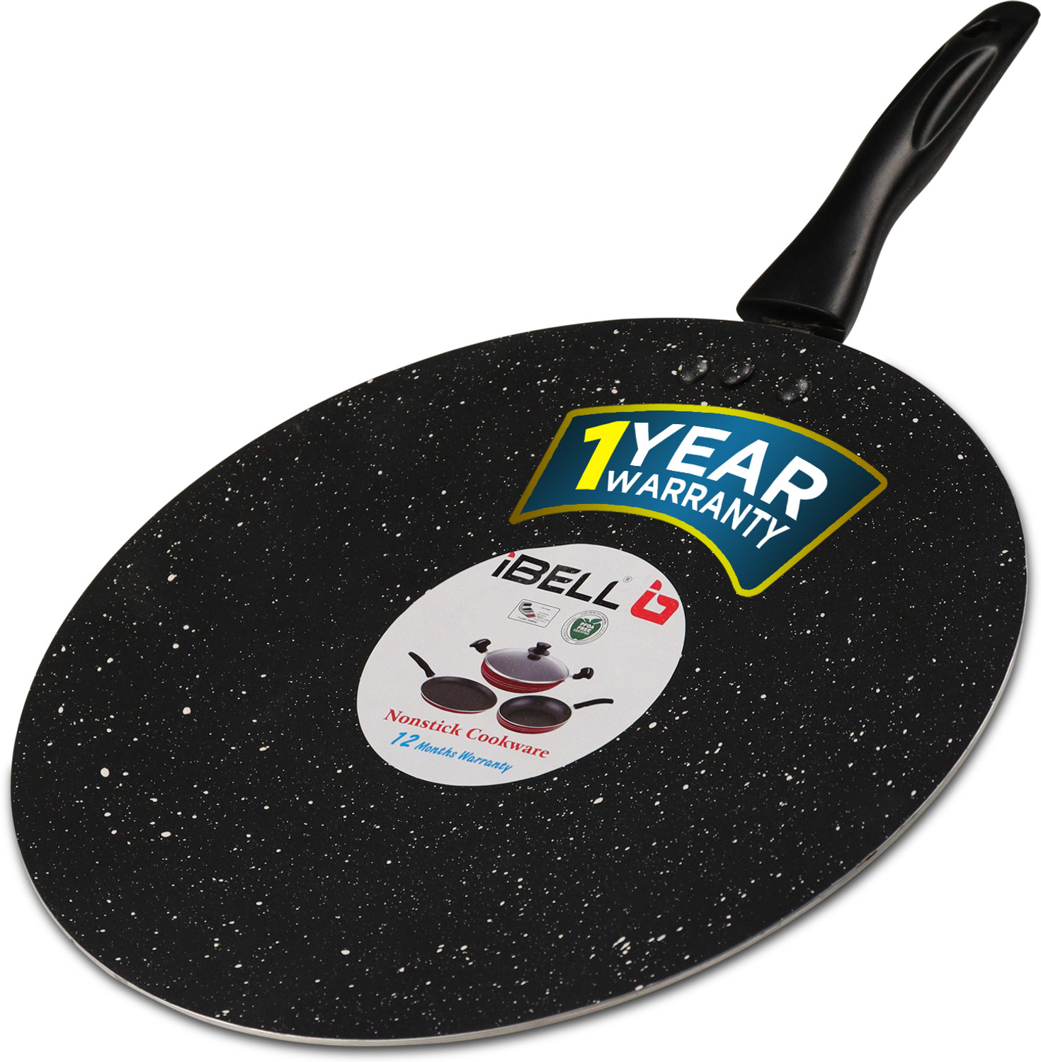 Image of iBELL TP929SD 3 Layer Durable Aluminium Non Stick Dosa Roti Pathiri Big Tawa, 290mm Tawa 28 cm diameter