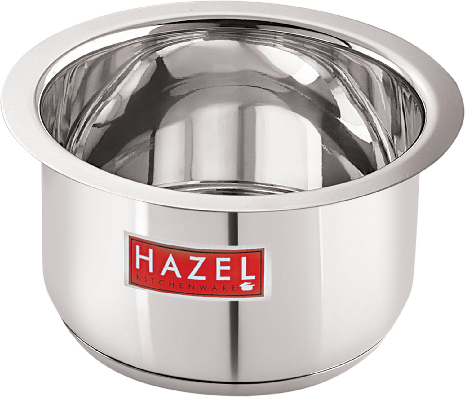 Image of HAZEL Induction Bottom Tope Stainless Steel Flat Bottom Patila Cookware Utensil Tope /Bhagona /Patila 1500 L capacity 14.9 cm diameter