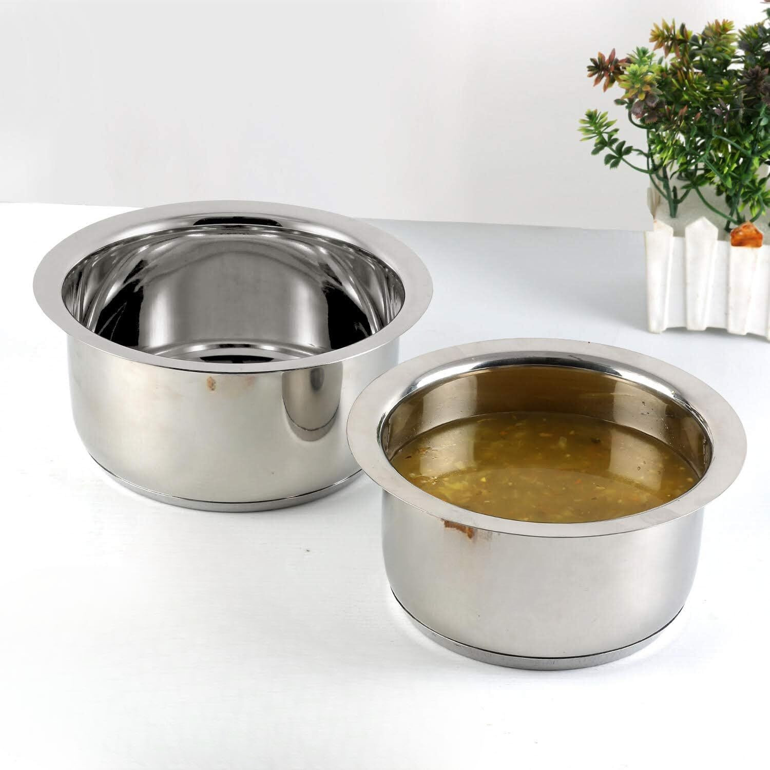 Image of Storehaus Storehaus Triply SAS (Steel-Aluminium-Steel - 3 Layers) Tope Set of 2 Pcs 4 L capacity 22 cm diameter