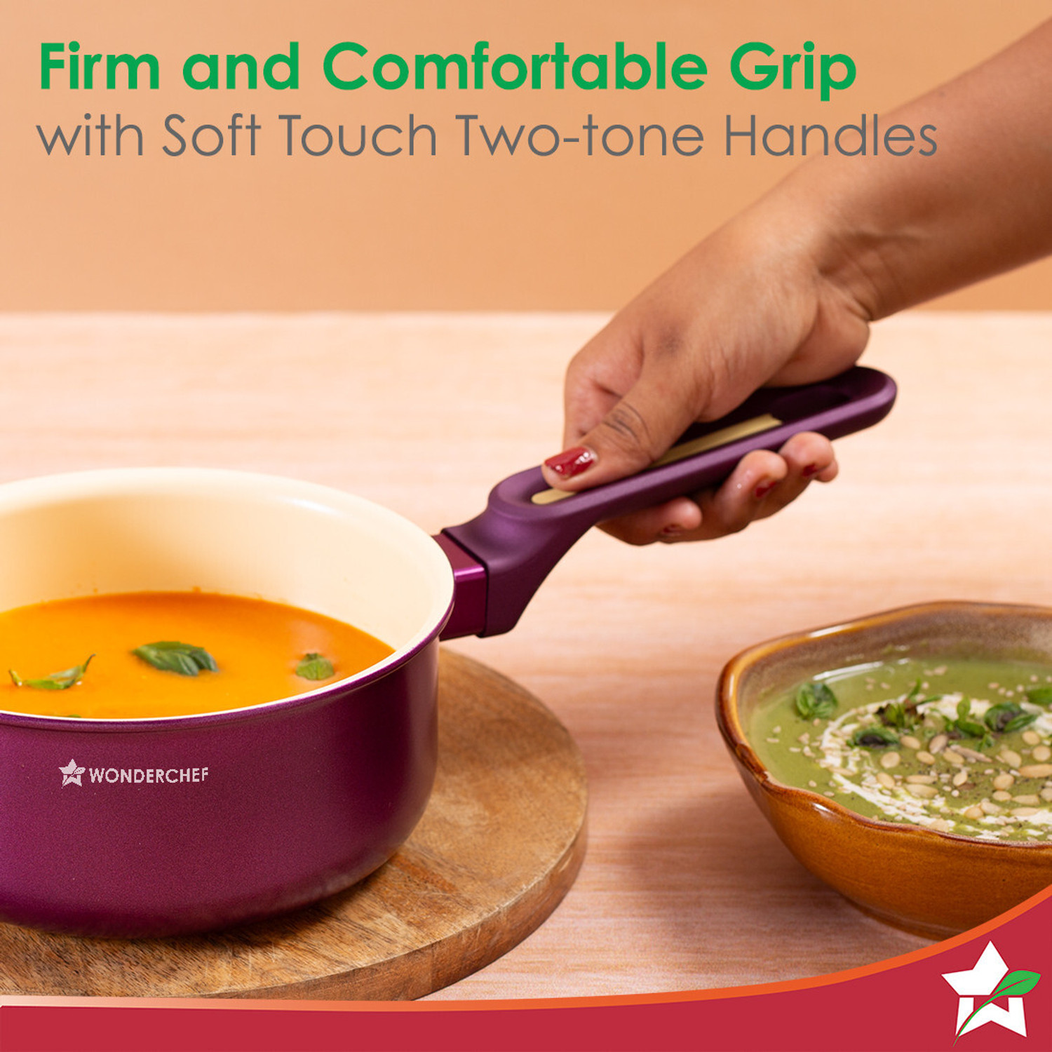 Image of WONDERCHEF Bellagio Sauce Pan 16 cm diameter with Lid 1.4 L capacity