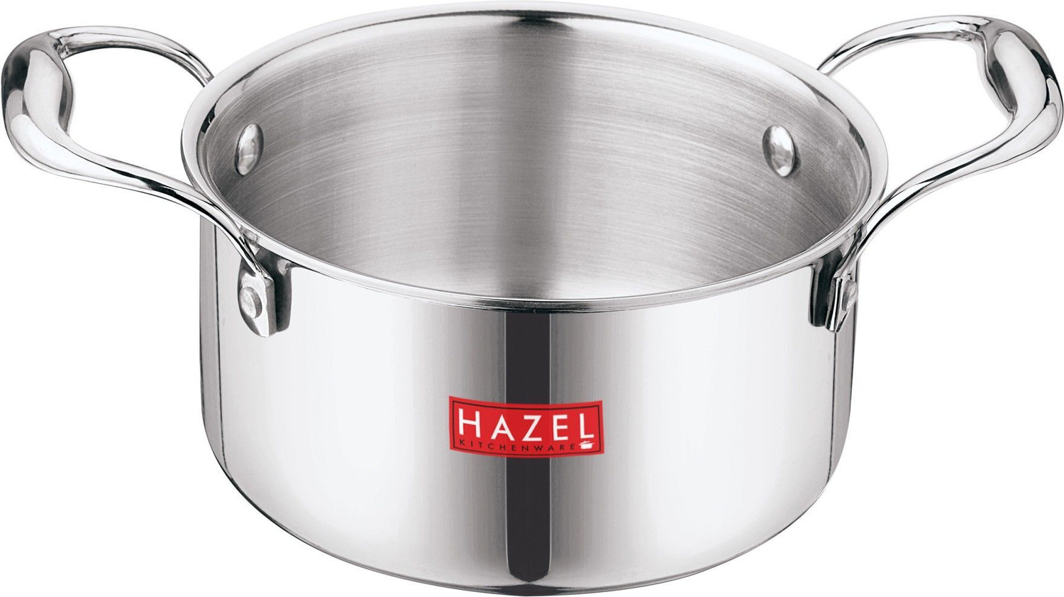 Image of HAZEL Stainless Steel Induction Bottom Tope with Handle, 20.5 cm Pot 20.5 cm diameter 3.6 L capacity
