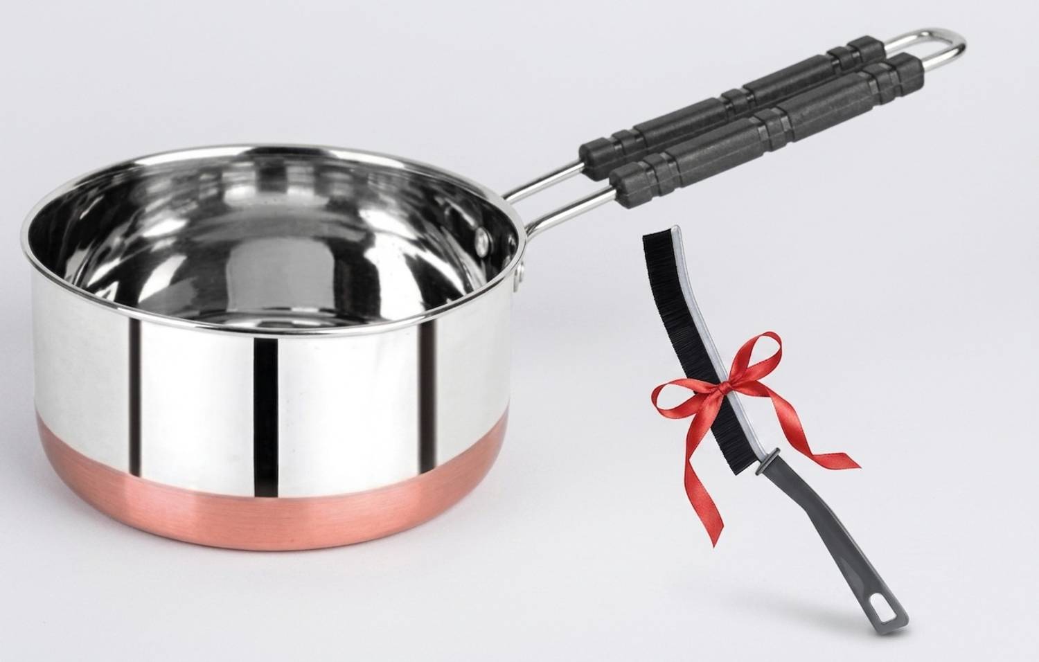 ALWAFLI Sauce Tea-Milk-Coffee Maker/Tapeli/Patila/bhgoni/Boiling Vessel+Gap Brush(Free) Sauce Pan 16 cm diameter 1.5 L capacity