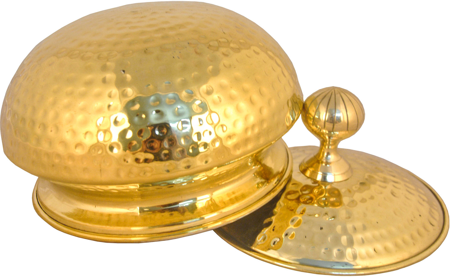 Image of Shivshakti Arts Brass Hammered Biryani Handi Chaffing Dish Patili with Lid,Tin Lining,Cookware Handi 4 L with Lid