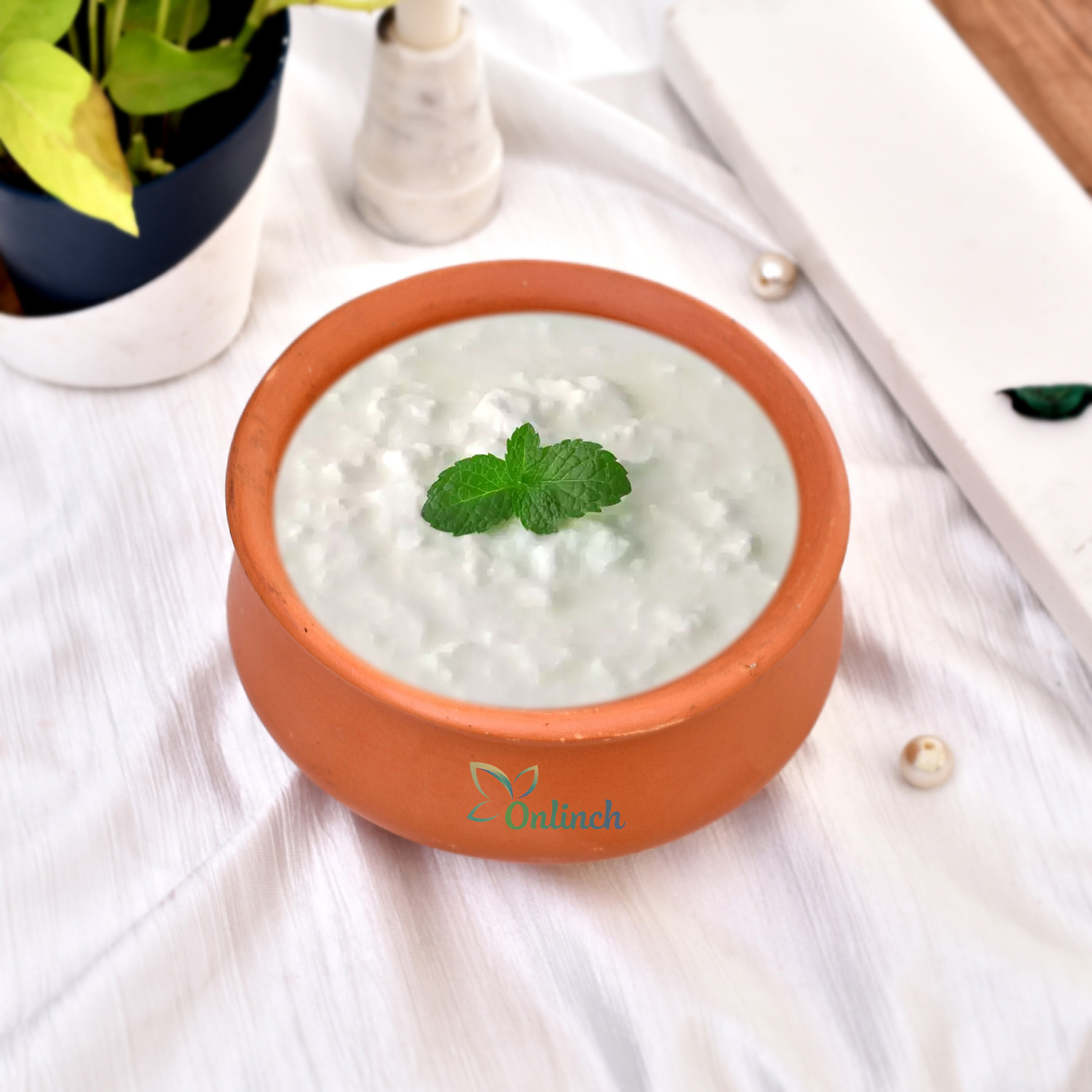 Image of Onlinch 2000 ML Handi Dhai jamane ke handi for clay Handi 2 L with Lid