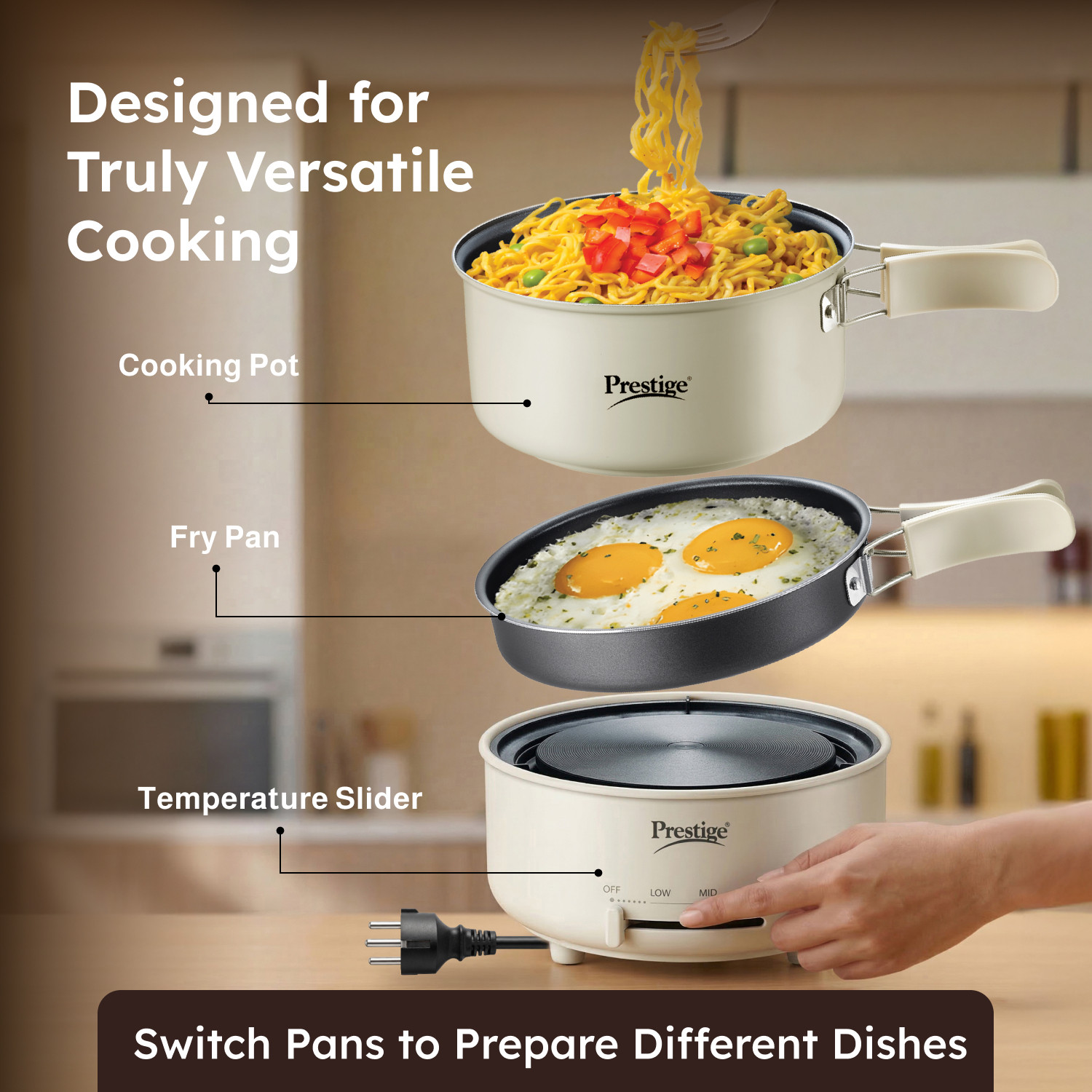 Image of Prestige Omni Pot Pot 20 cm diameter 1 L capacity with Lid