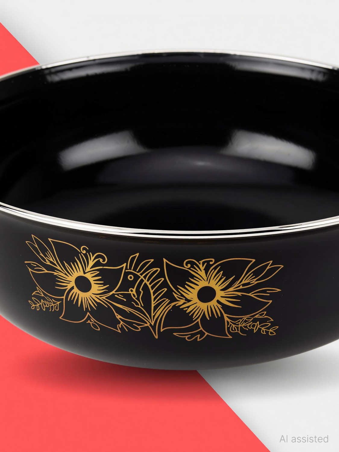 Image of My Store Non Stick Kadhai (Black / 3.5 L) - Non Stick | Induction Base Cooktop | Durable Kadhai 26.5 cm diameter 3.3 L capacity