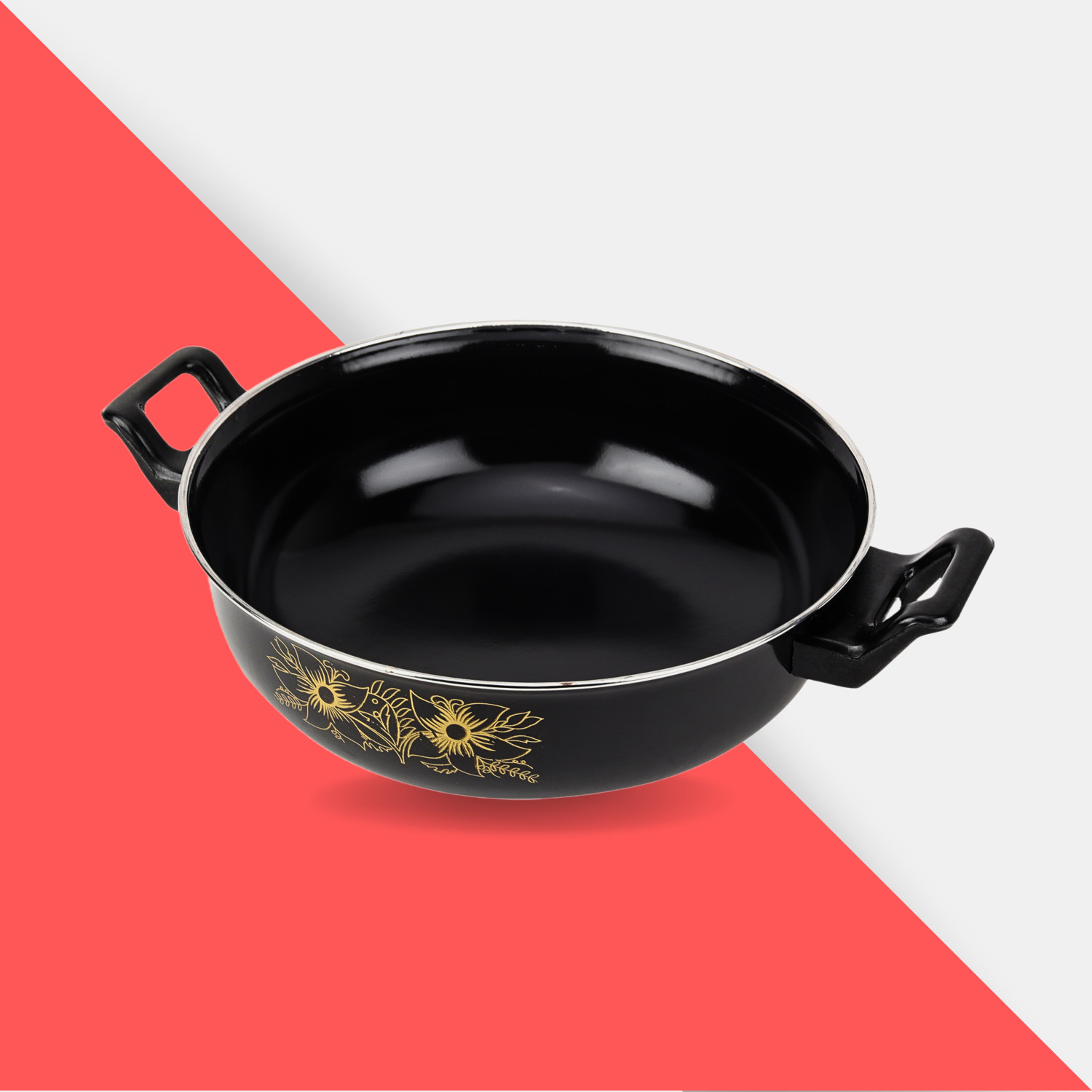 Image of My Store Non Stick Kadhai (Black / 3.5 L) - Non Stick | Induction Base Cooktop | Durable Kadhai 26.5 cm diameter 3.3 L capacity