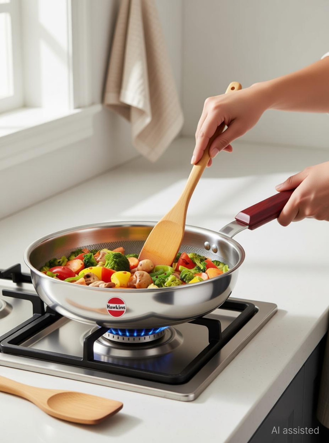 Image of Hawkins Shielded Nonstick Frying Pan (NSF22) Fry Pan 22 cm diameter 1 L capacity