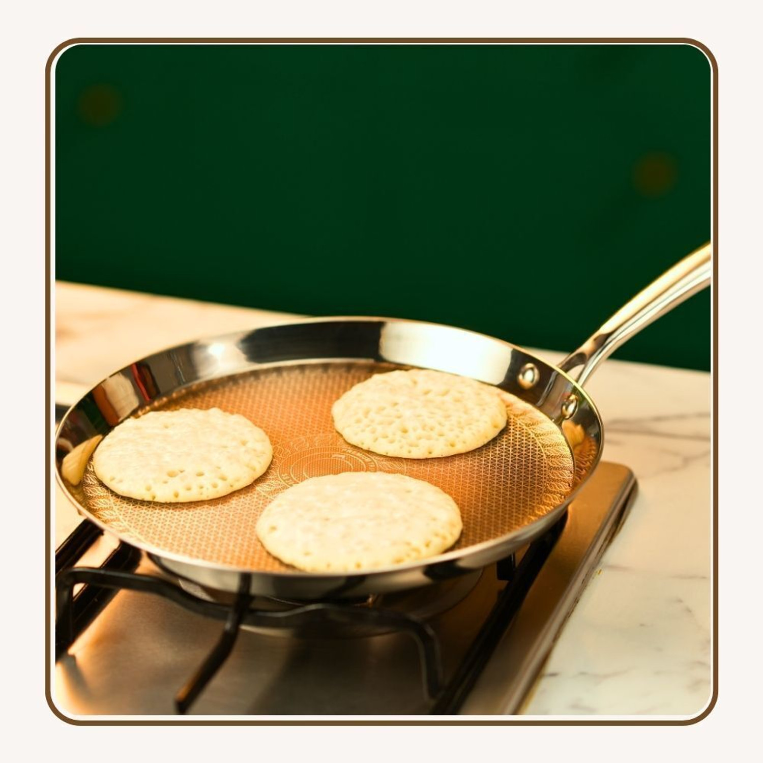 Image of THE CHEF STORY Triply with Ceramic Coating Tawa 26 cm diameter