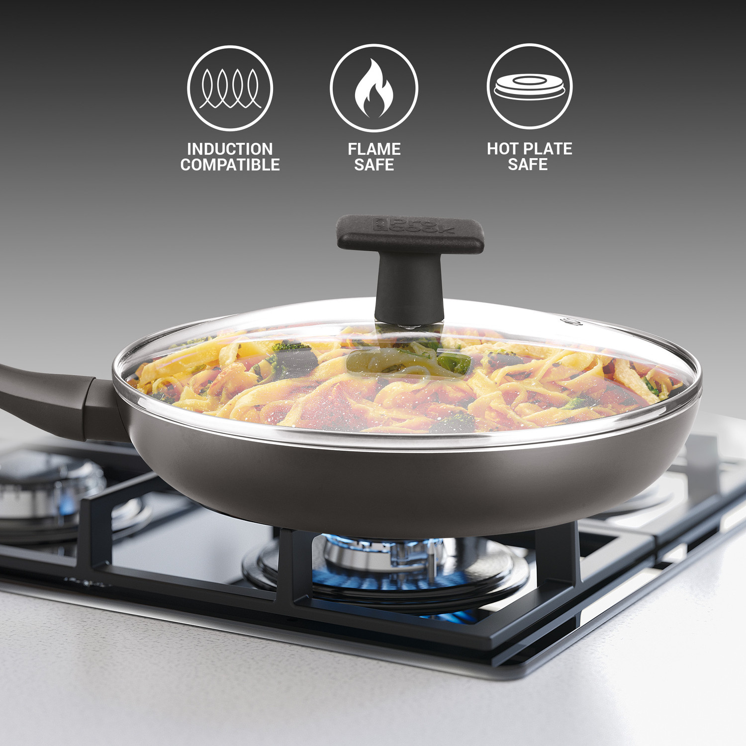 Image of MILTON Fry Pan 26 cm diameter with Lid 2.2 L capacity