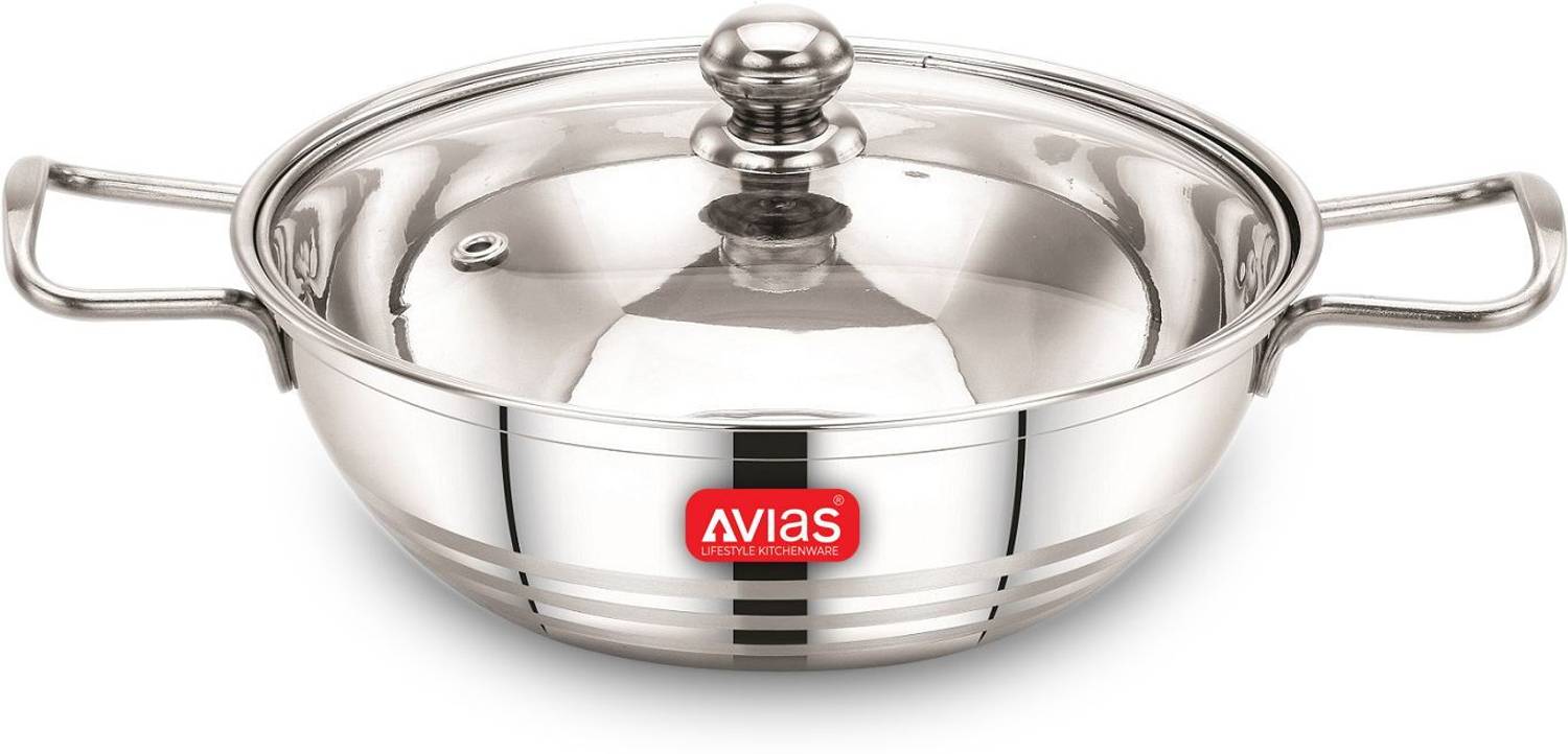 AVIAS Saiva Urbana Kadai Kadhai 22 cm diameter with Lid 1.5 L capacity
