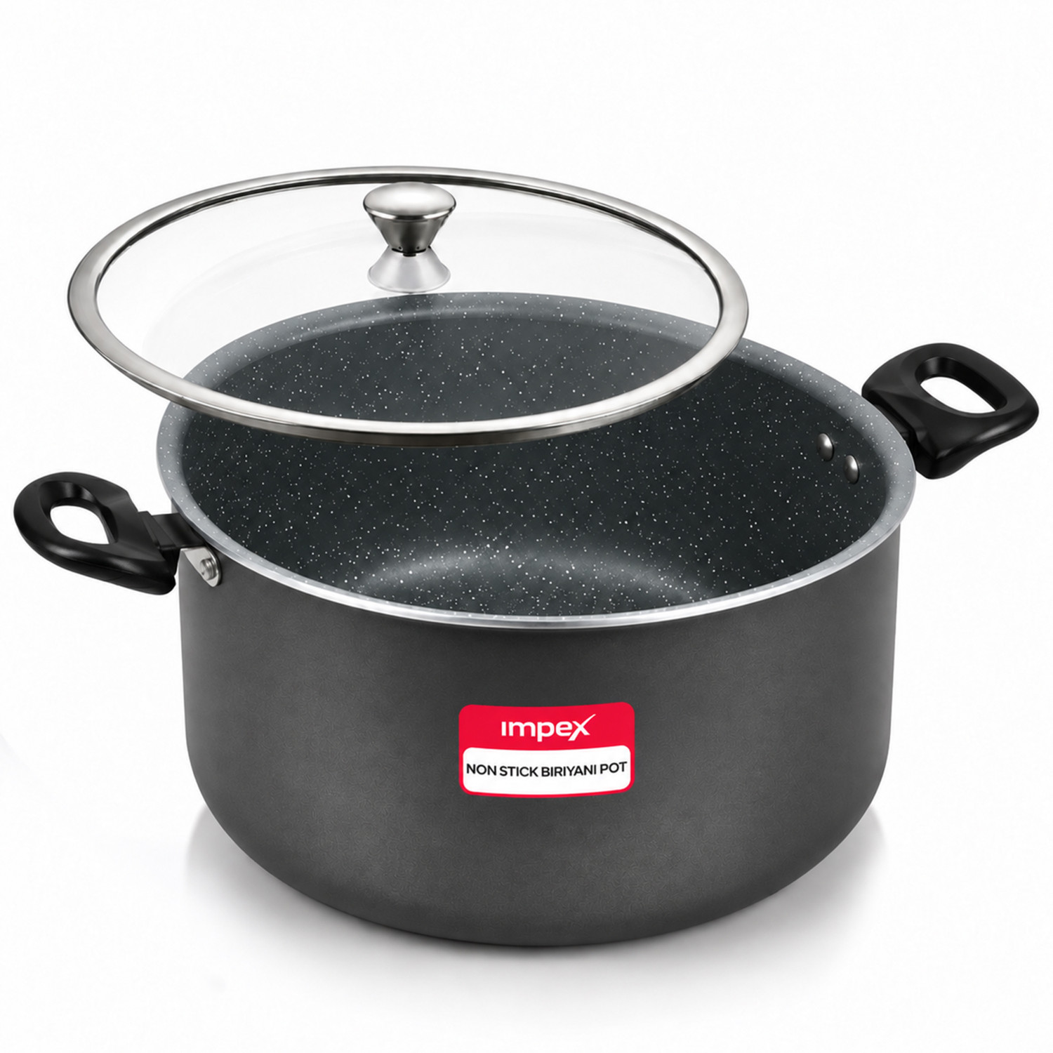 Image of IMPEX Nonstick Biriyani pot Sauce Pan 30 cm diameter with Lid 10 L capacity