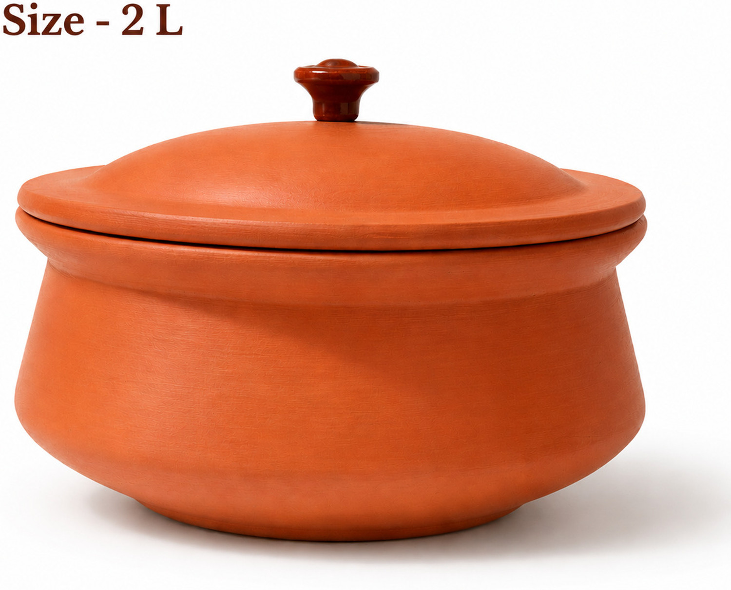 Image of KitchenA Clay Dahi Handi 2000ml | Mitti Ki Dahi Handi | Mitti Ka Dahi Pot for Curd Handi 2 L with Lid