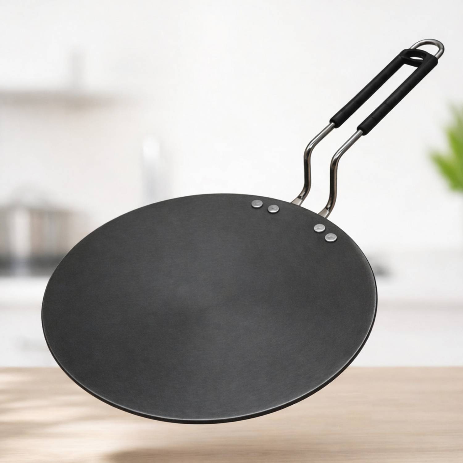 Flipkart SmartBuy Pure Iron Tawa | 4-Rivet Sturdy Grip Handle | Heavy Duty Tawa 25.5 cm diameter — Tawa & Griddles