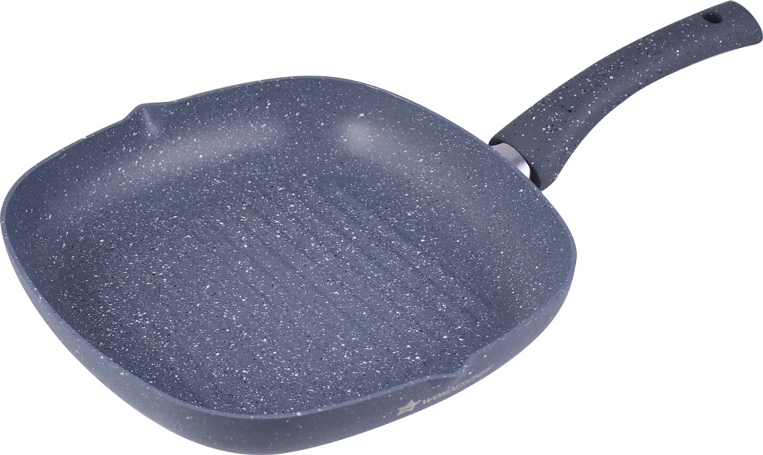 Image of WONDERCHEF Granite Grill Pan 24 cm diameter 1 L capacity (Aluminium, Non-stick, Induction Bottom)