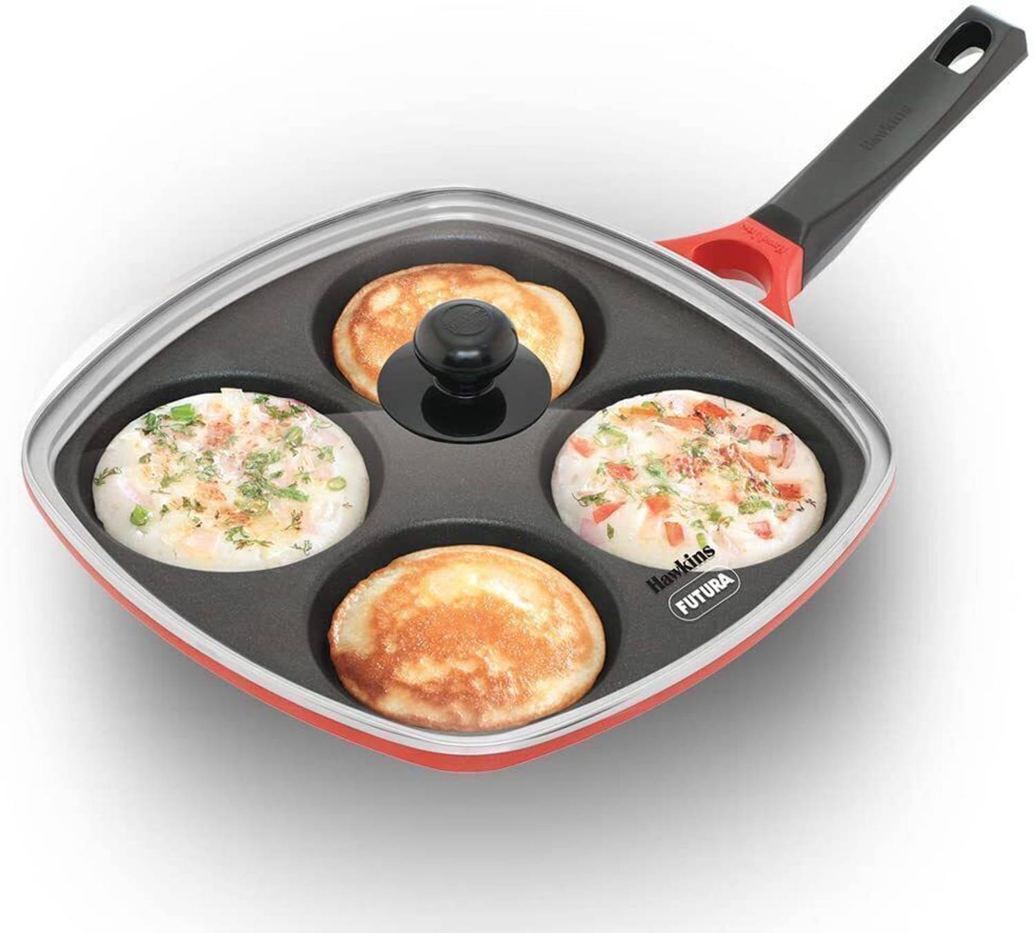 Hawkins Die-Cast Multi Snack Pan with Glass Lid, 30 cm at ₹1,994 (20% Off) – Flipkart