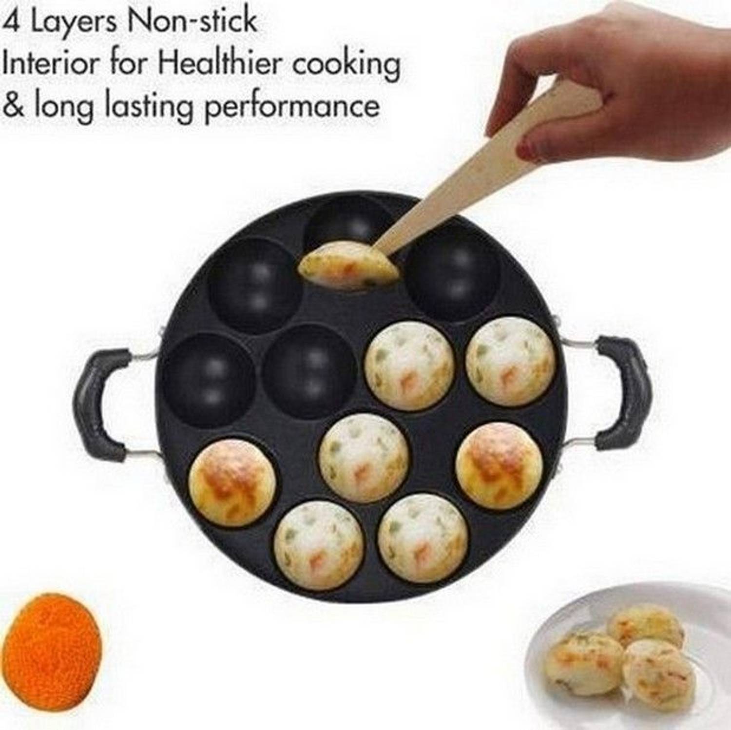 HM EVOTEK 12-Cavity Appam Pongal Gabgotta Paniram Panikarnikka Pa