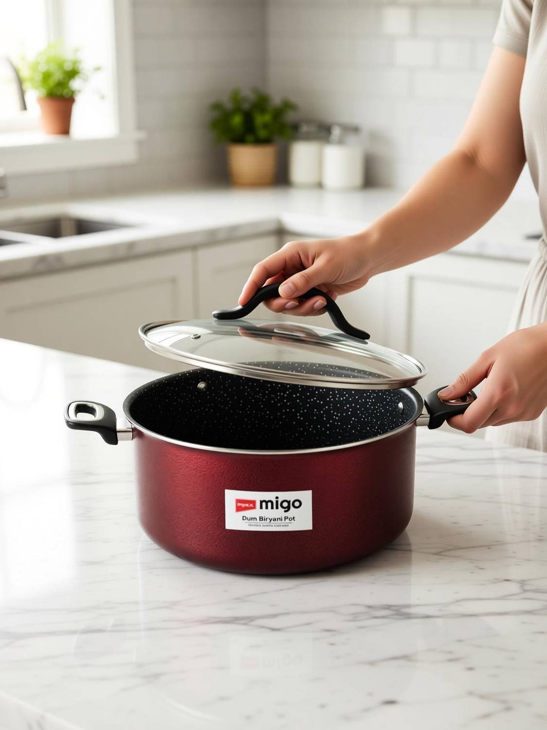 IMPEX 10L Non Stick Dum Biryani Pot - Image 2