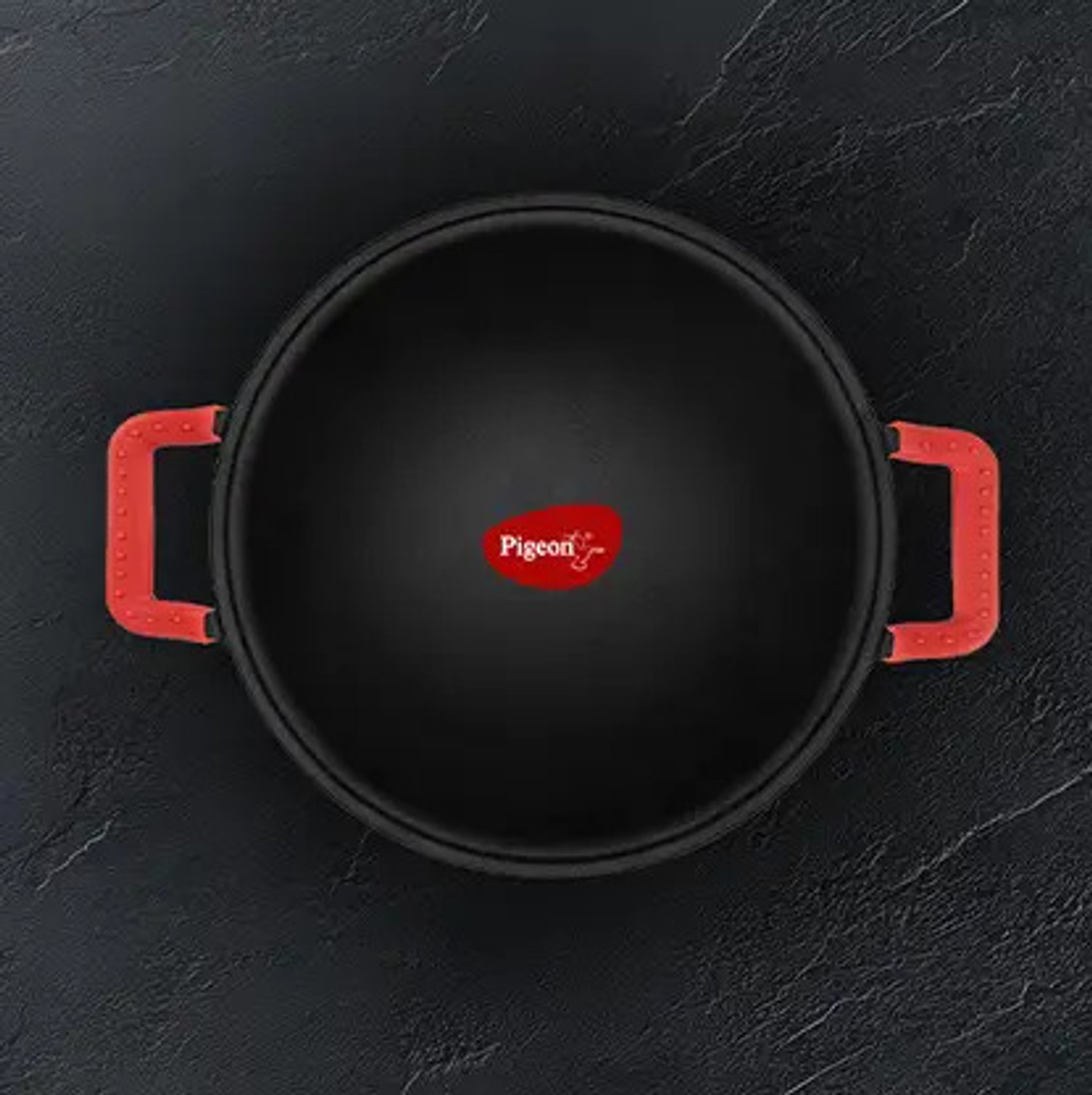 Image of Pigeon Cast Iron Appachatty Pan 22 cm diameter with Lid 0.65 L capacity (Cast Iron, Induction Bottom)