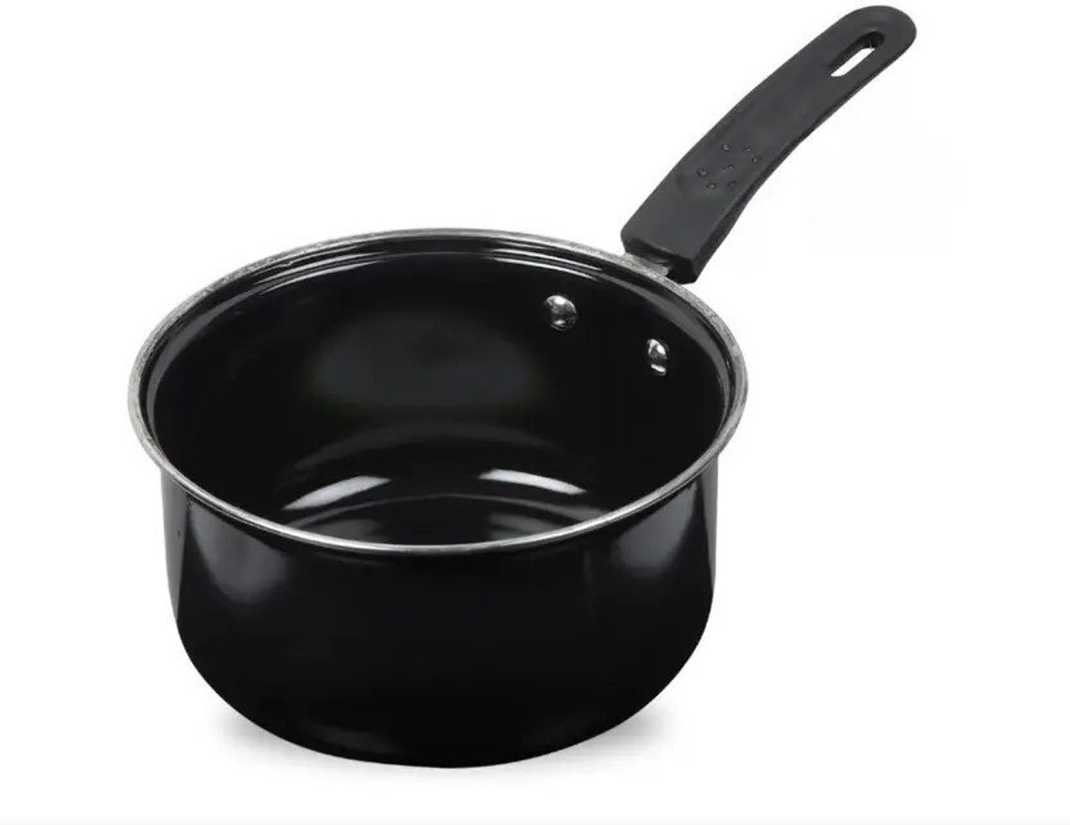 Image of Modern Essentials Black Non stick Tadka / Saucepan / Sauce pan / Milk pan / Tea Pan / Tea maker Sauce Pan 17 cm diameter 1.4 L capacity