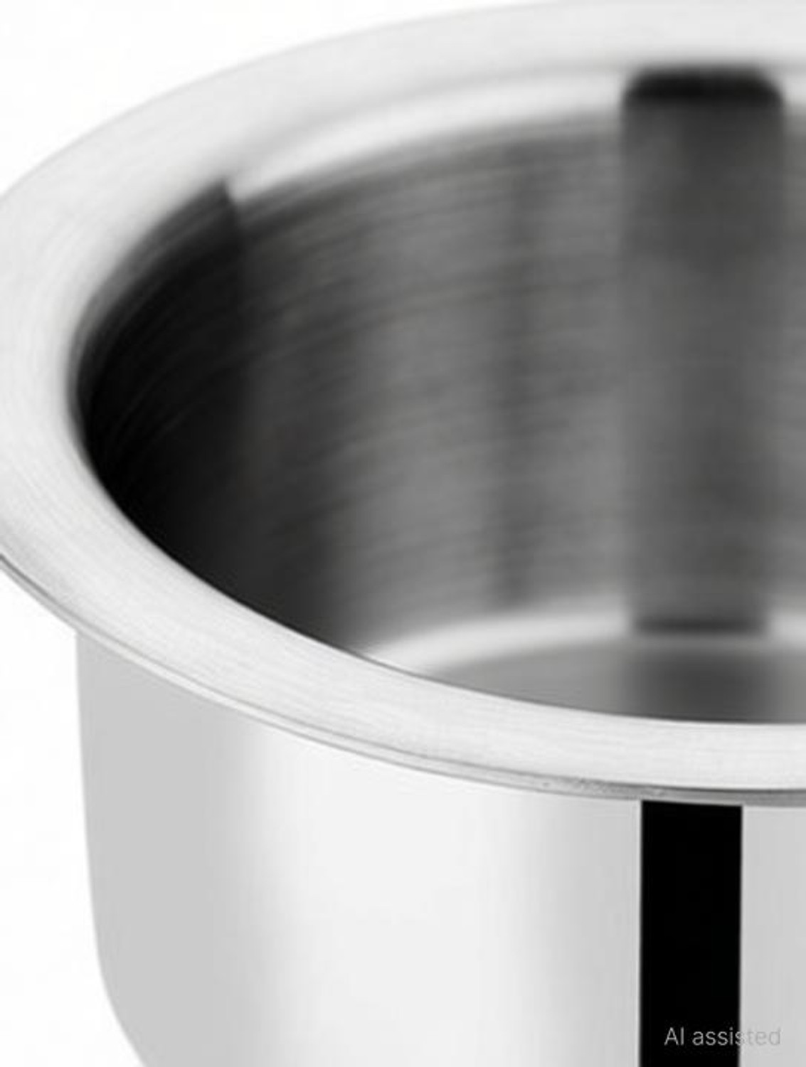 Image of bhalaria Triply Stainless Steel Tope Flat Bottom |2X Faster Heating Tope /Bhagona /Patila 1.5 L capacity 15 cm diameter
