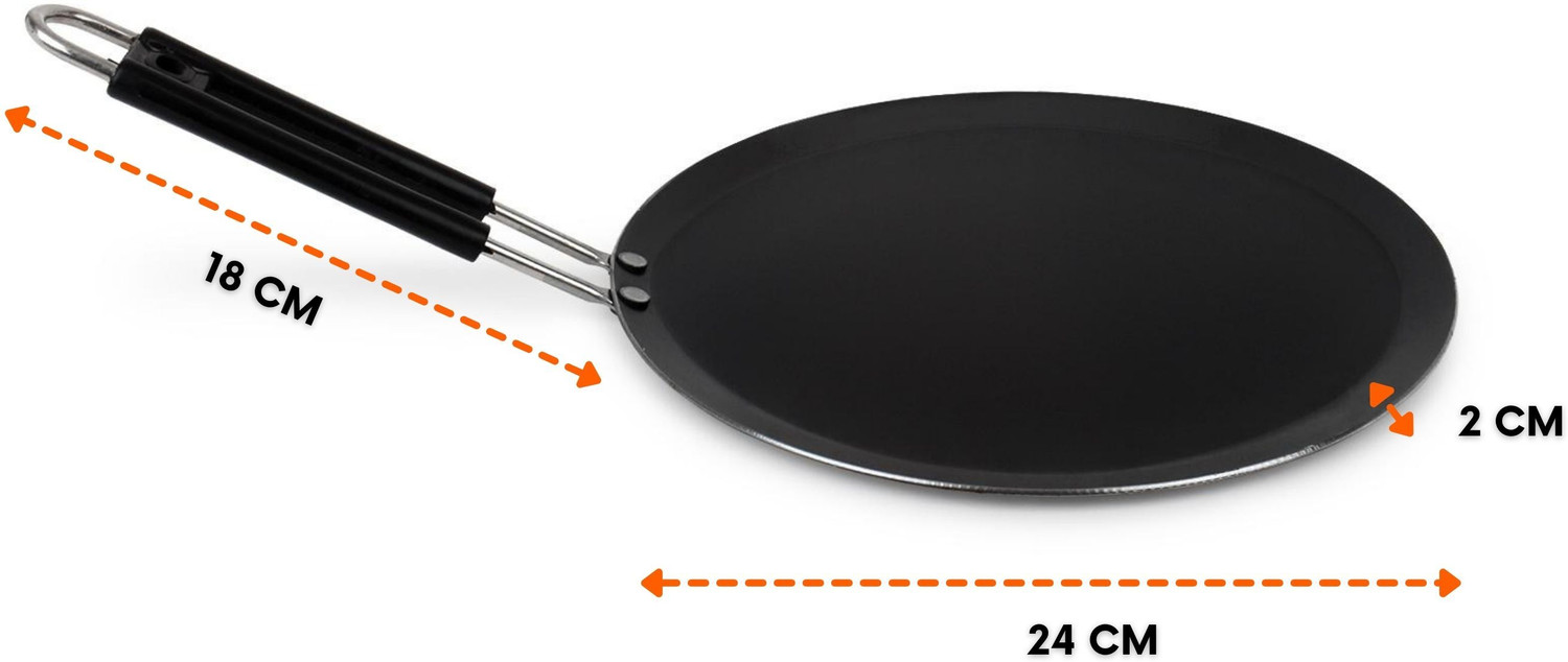 Image of SILVOSWAN Pure Iron Dosa Tawa - Iron Dosa Tawa - 7 Tawa 24 cm diameter