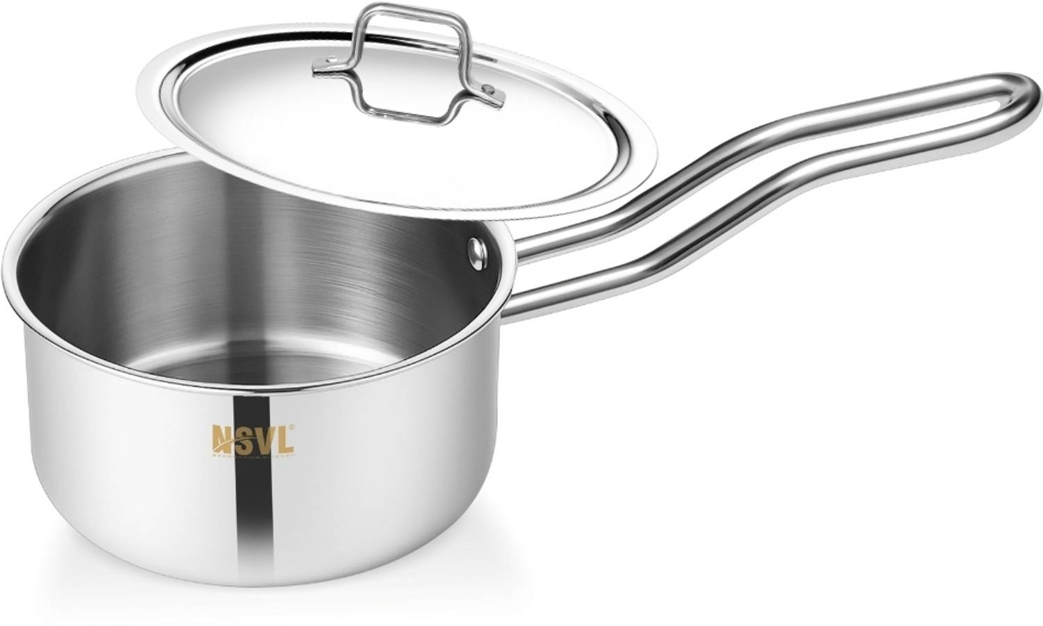Nsvl Triply Stainless Steel Induction & Gas Friendly Sauce Pan 18