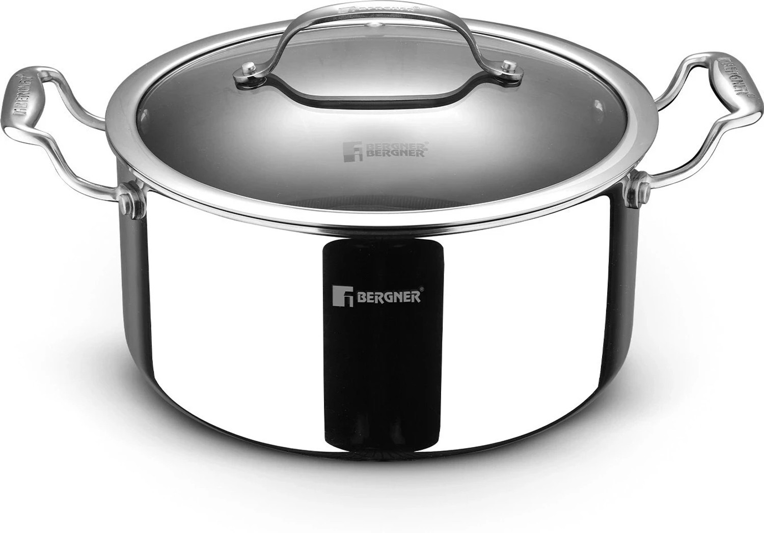 Image of BERGNER Hi-Tech Giro X Ceramic Casserole, Pan Protector Included | Pot 28 cm diameter 8.2 L capacity with Lid