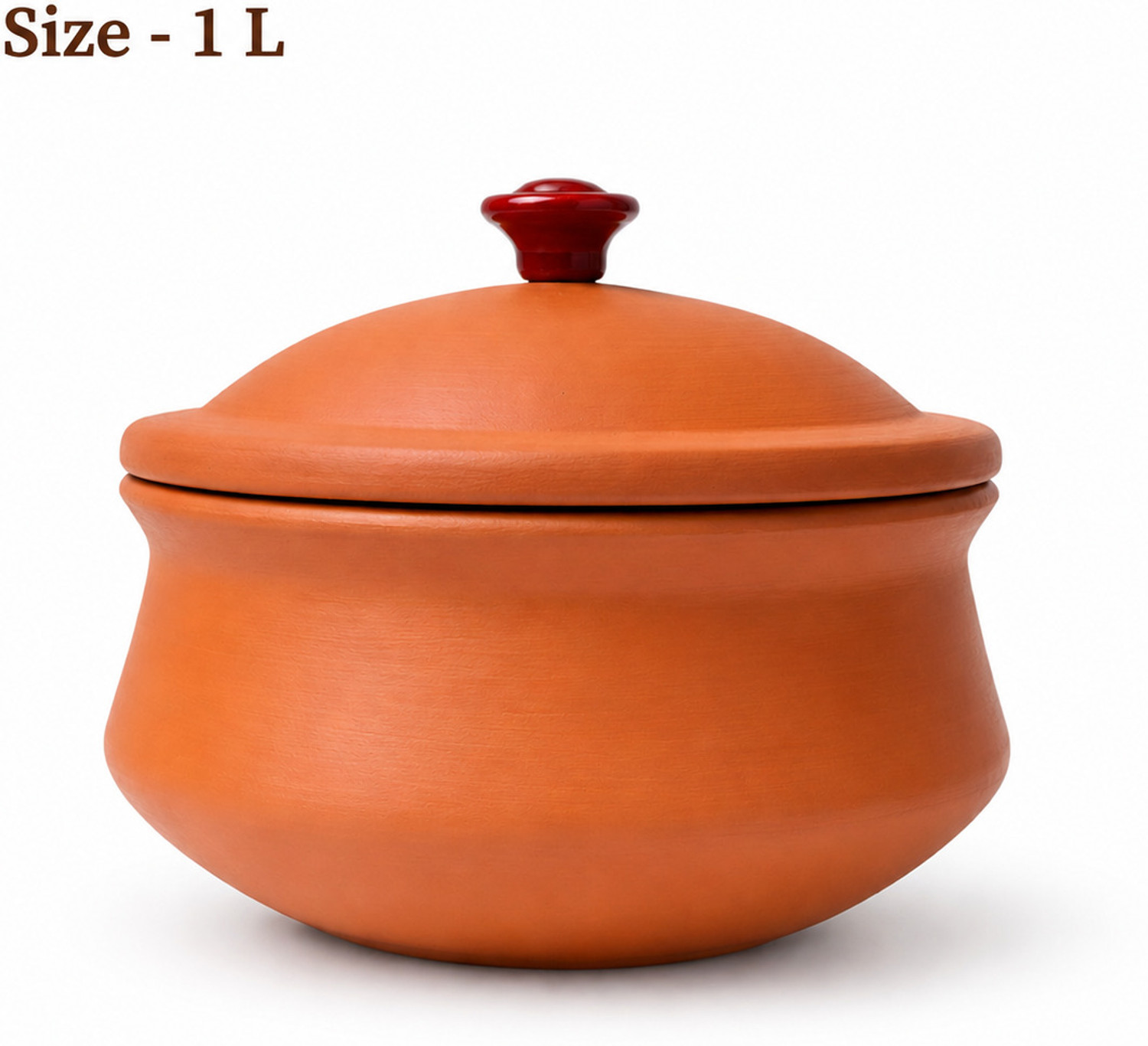 Image of KitchenA Clay Dahi Handi 1200ml | Mitti Ki Dahi Handi | Mitti Ka Dahi Pot for Curd Handi 1 L with Lid