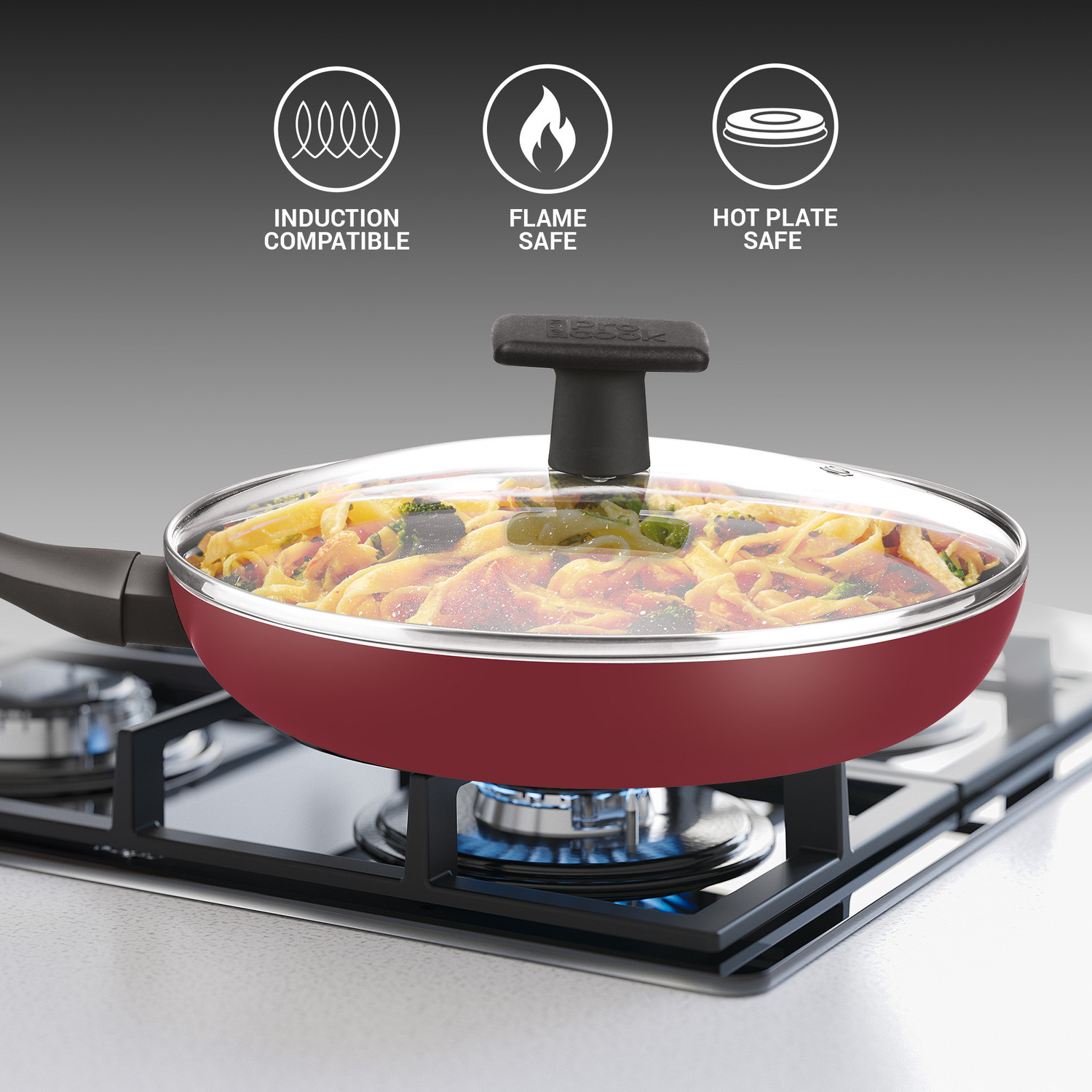 Image of MILTON Fry Pan 22 cm diameter with Lid 1.4 L capacity