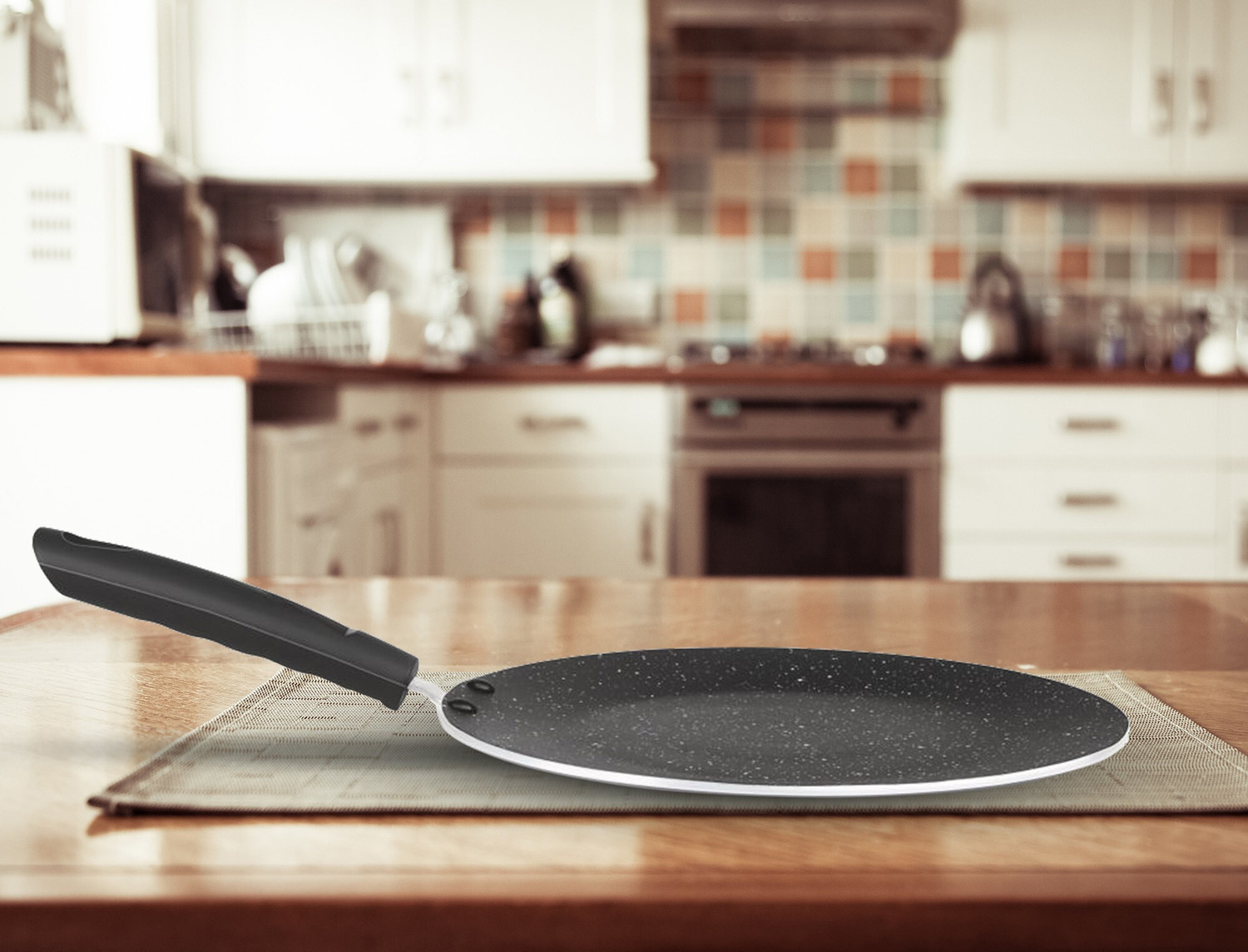 Image of MILTON Pro Cook Granito Induction Non-Stick Concave Tawa 26 cm Tawa 26 cm diameter (Aluminium, Non-stick, Induction Bottom)