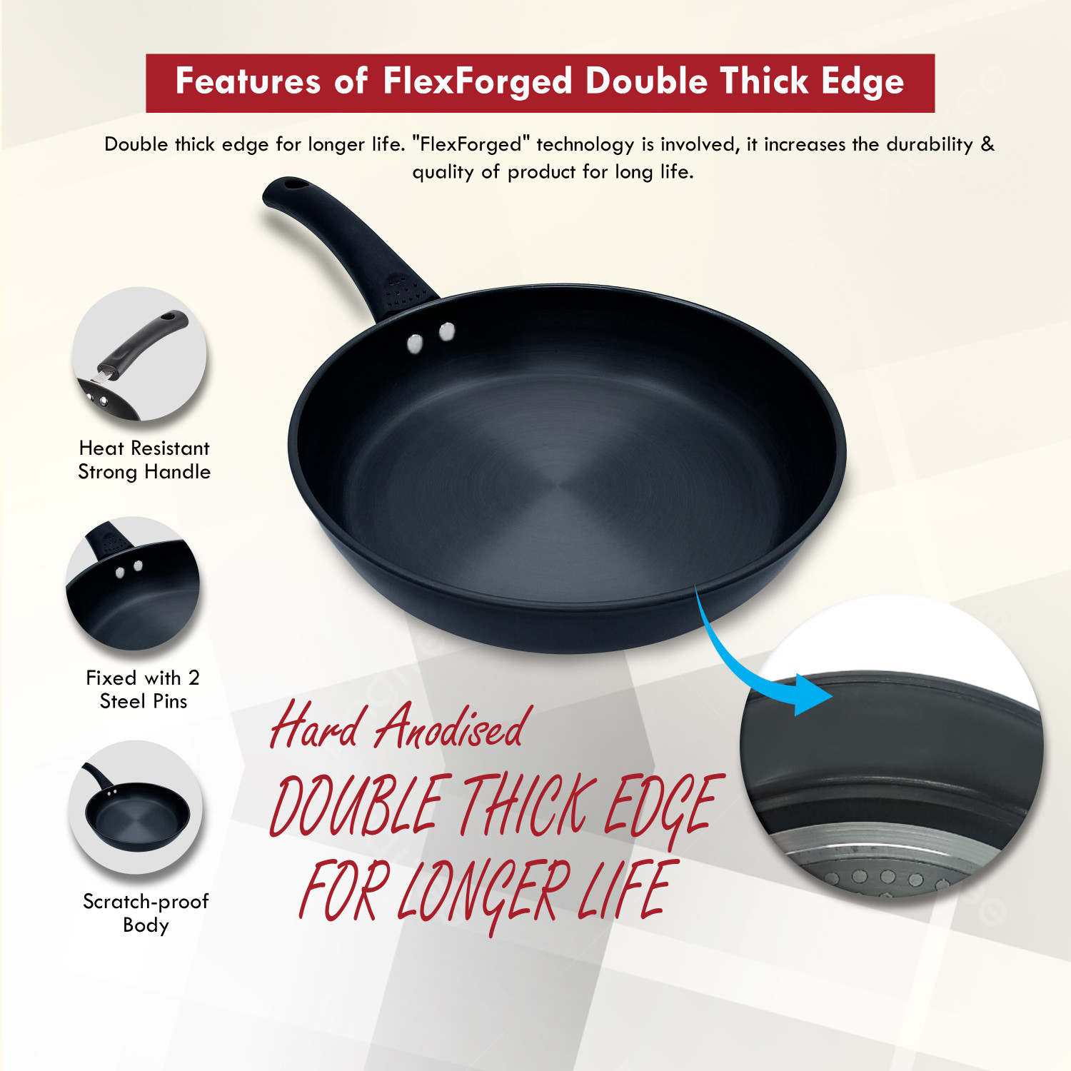 Image of Sigri-wala Unique Flexforged Technology Cookware Set 3 pcs Induction Bottom Cookware Set