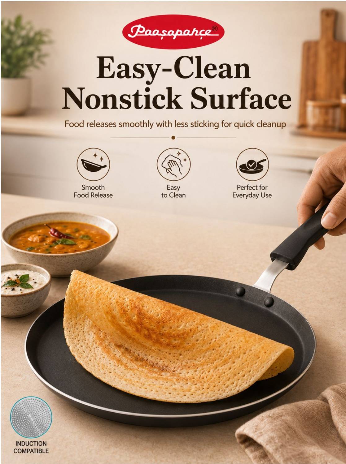 paasapahce 27cm Nonstick Dosa Tawa - Image 3