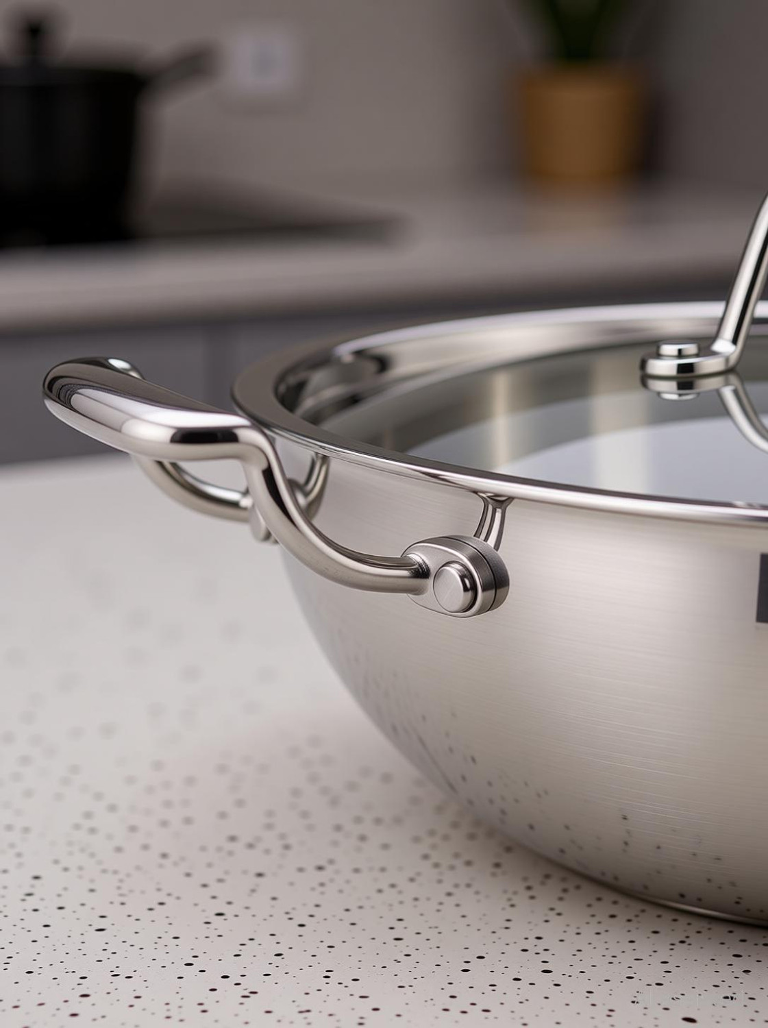 Image of Maxima Stainless steel Triply Kadhai 24 cm diameter with Lid 2.5 L capacity