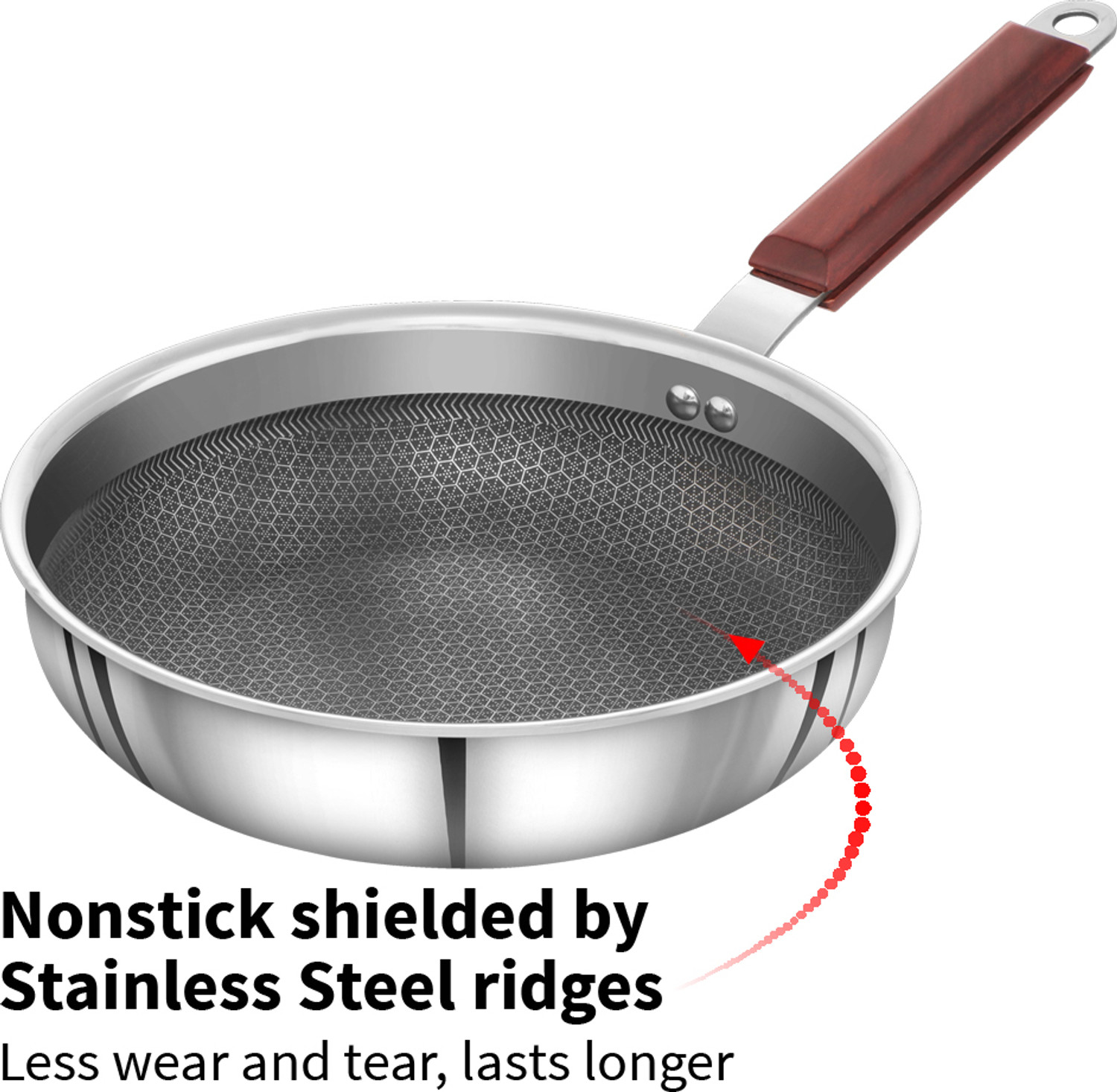 Image of Hawkins Shielded Nonstick Frying Pan (NSF22) Fry Pan 22 cm diameter 1 L capacity