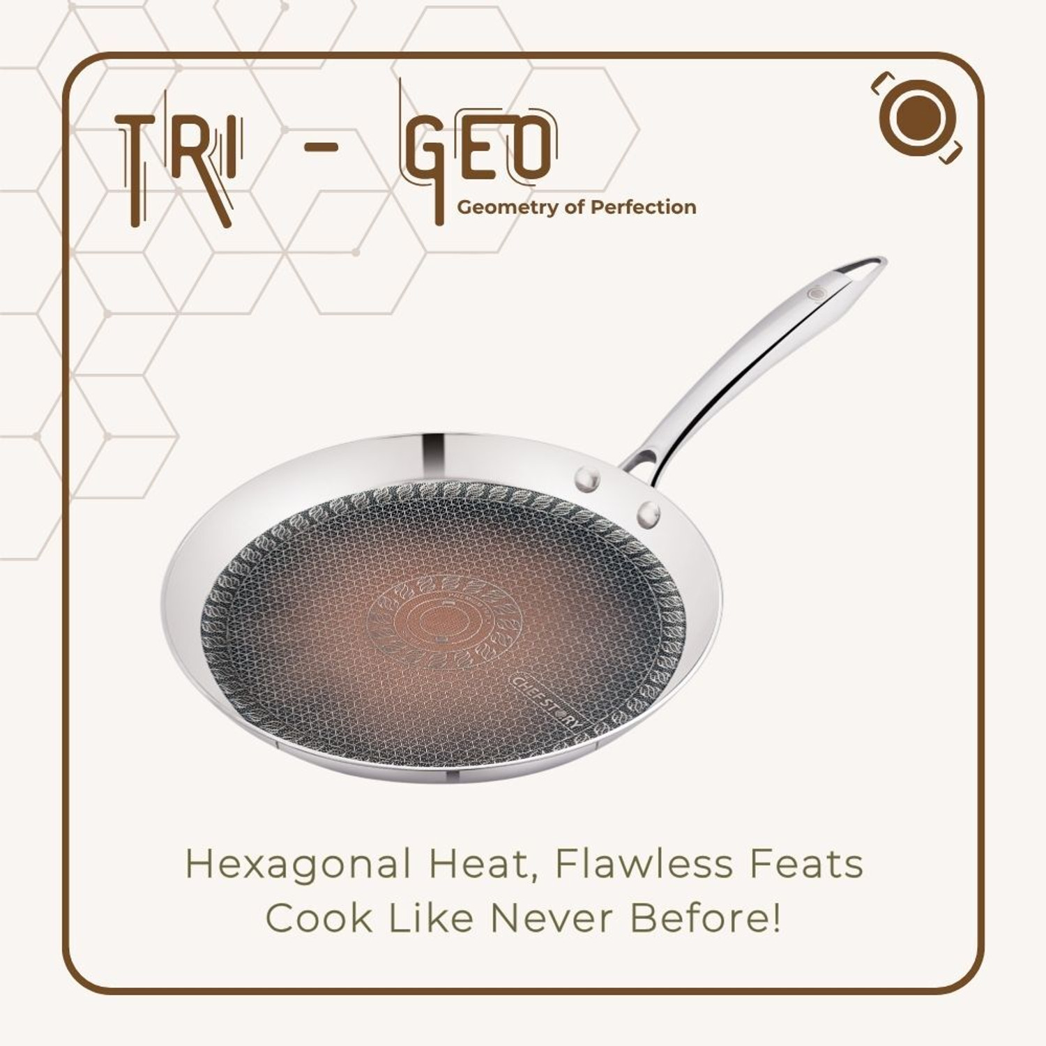 Image of THE CHEF STORY Triply with Ceramic Coating Tawa 30 cm diameter