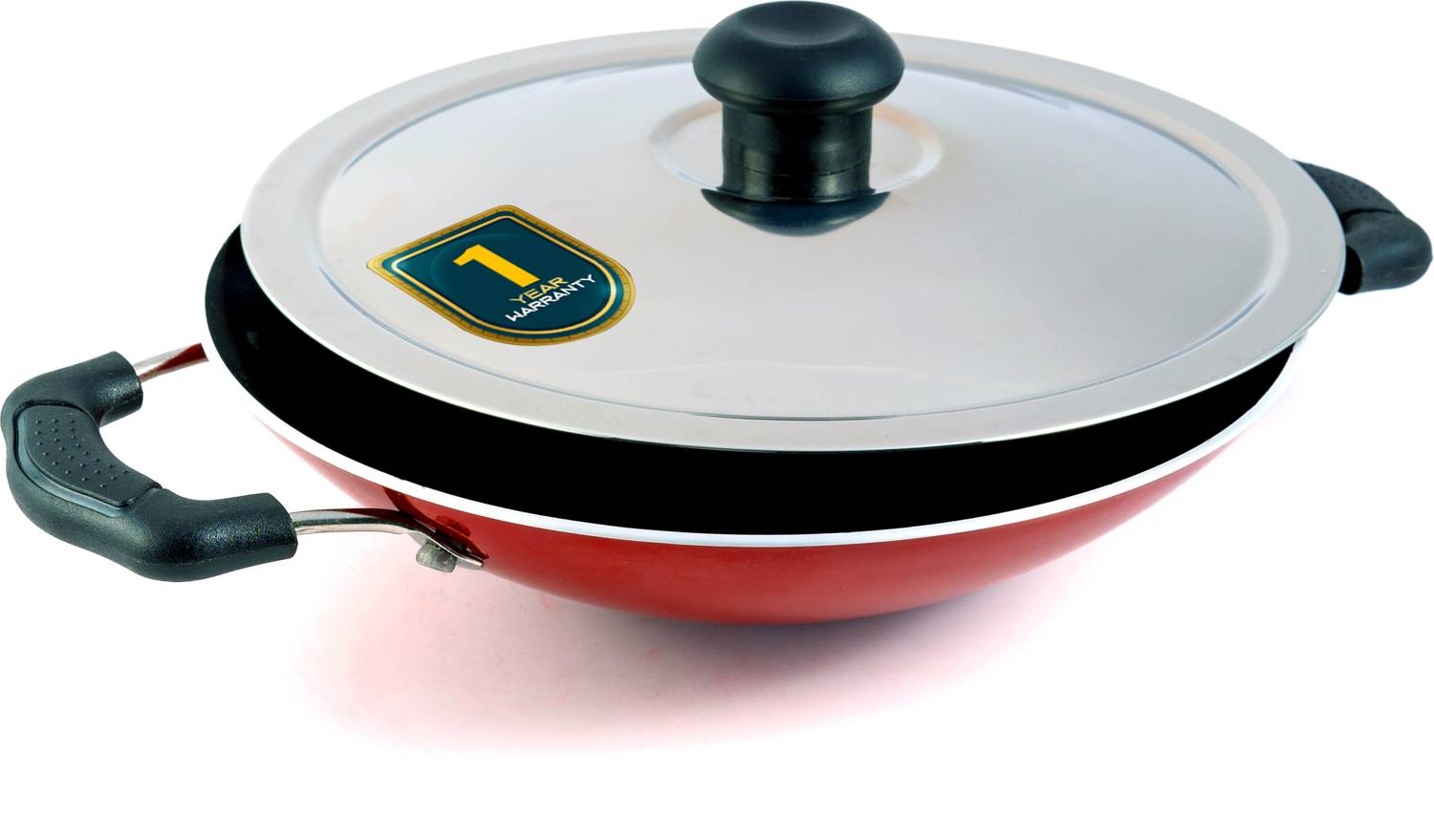 BlueBerry's Prime Nonstick Appachatty Appam Pan Maker with Stainless Steel Lid 3,, Thickness Paniarakkal Pan 20 cm diameter with Lid 1 L capacity