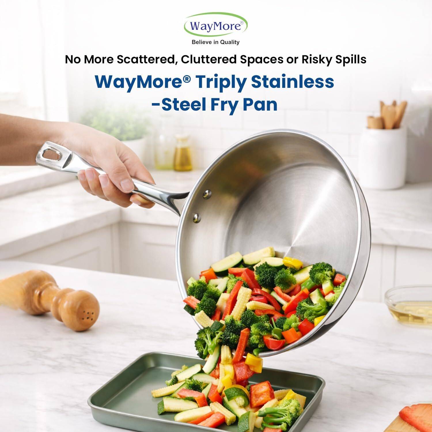 WAYMORE Triply Frying Pan 22 cm - Image 4