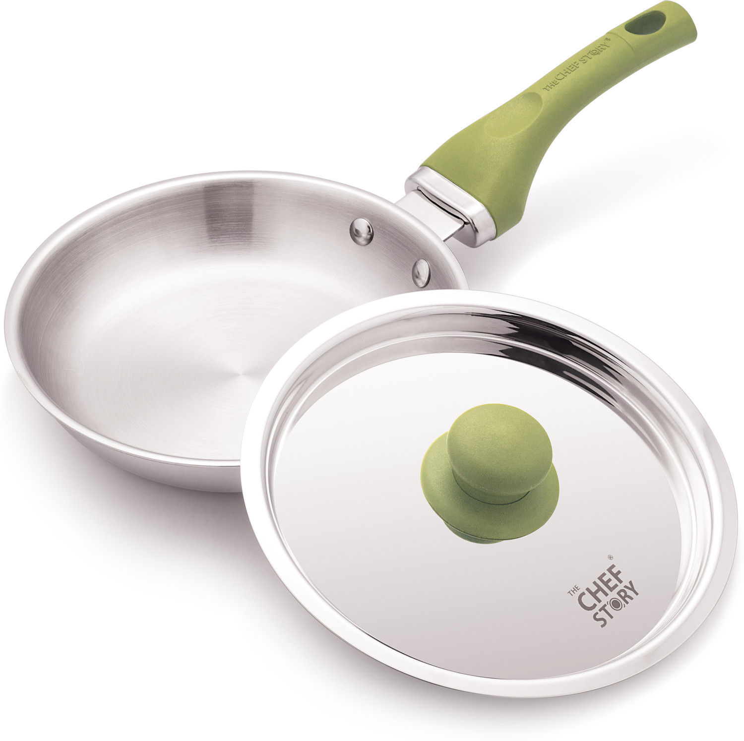 Image of THE CHEF STORY Haptik Series Triply Fry Pan 26 cm diameter with Lid 2.5 L capacity