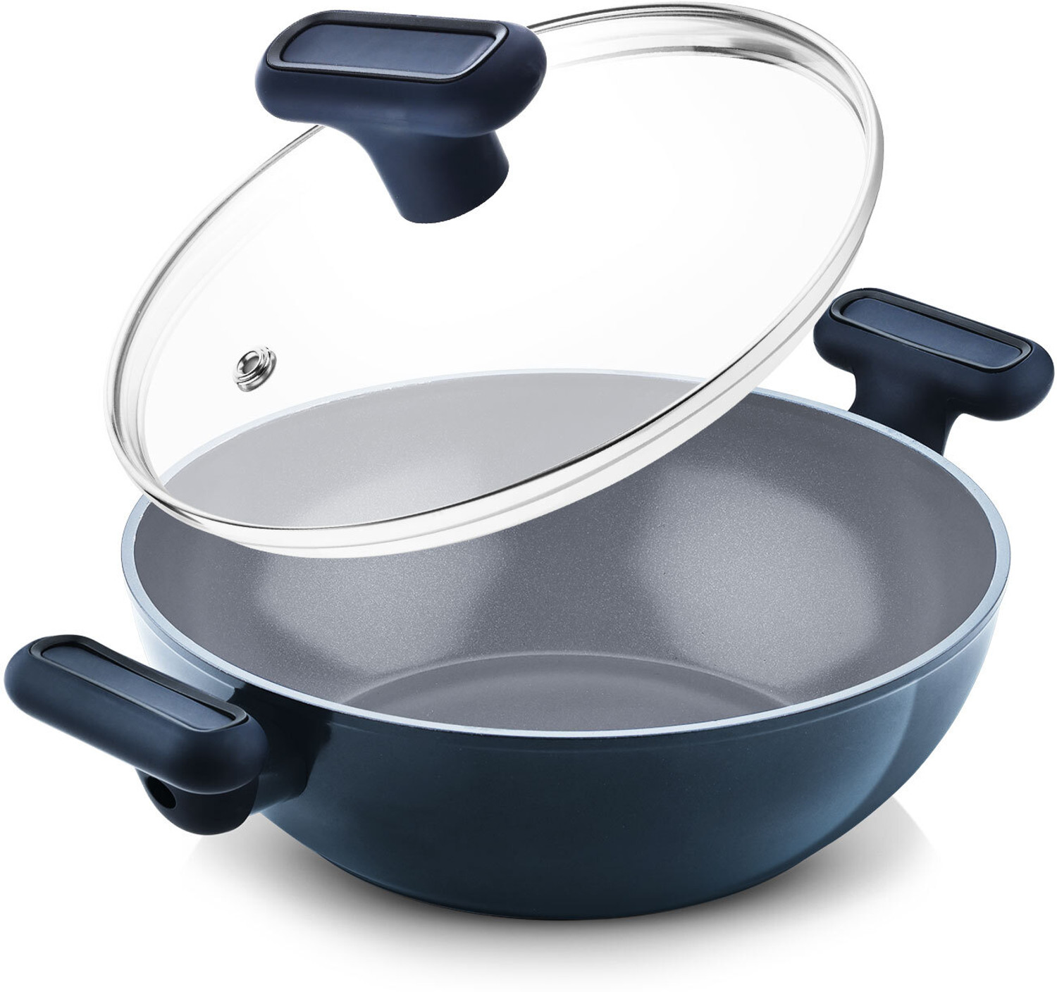 Image of BERGNER Jade Non-Stick Ceramic Coated 6 Pc Cookware Set, Forged Aluminium, Induction Bottom Non-Stick Coated Cookware Set