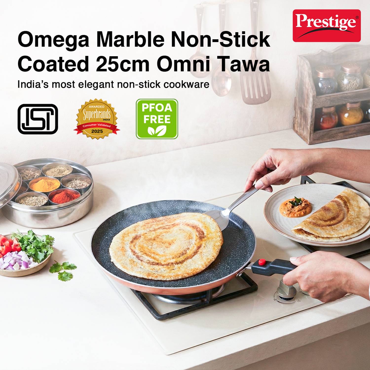 Prestige Omega Marble Tawa 25 cm - Image 2
