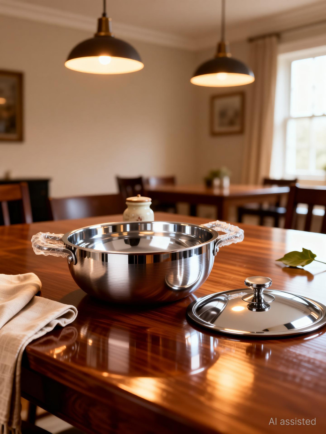 Image of Mainsa Premium Steel Kadhai With Steel Lid Kadhai 24 cm diameter with Lid 2.5 L capacity