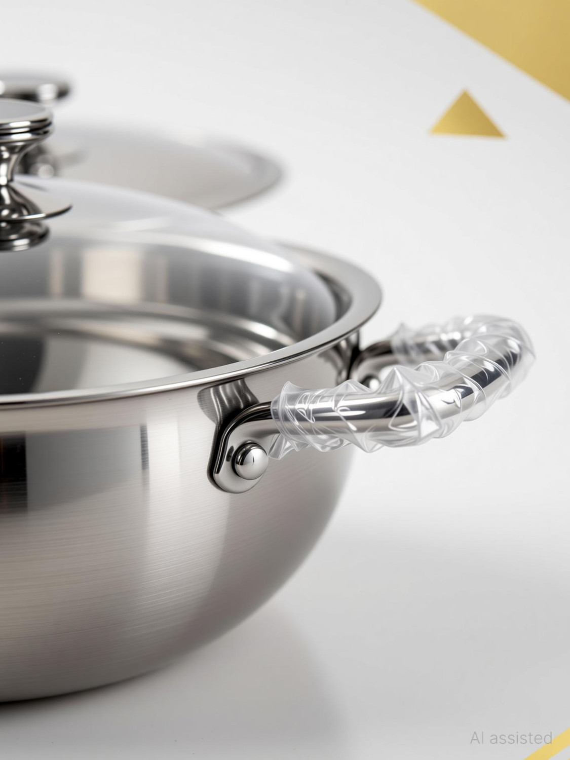 Image of Mainsa Premium Steel Kadhai With Steel Lid Kadhai 24 cm diameter with Lid 2.5 L capacity