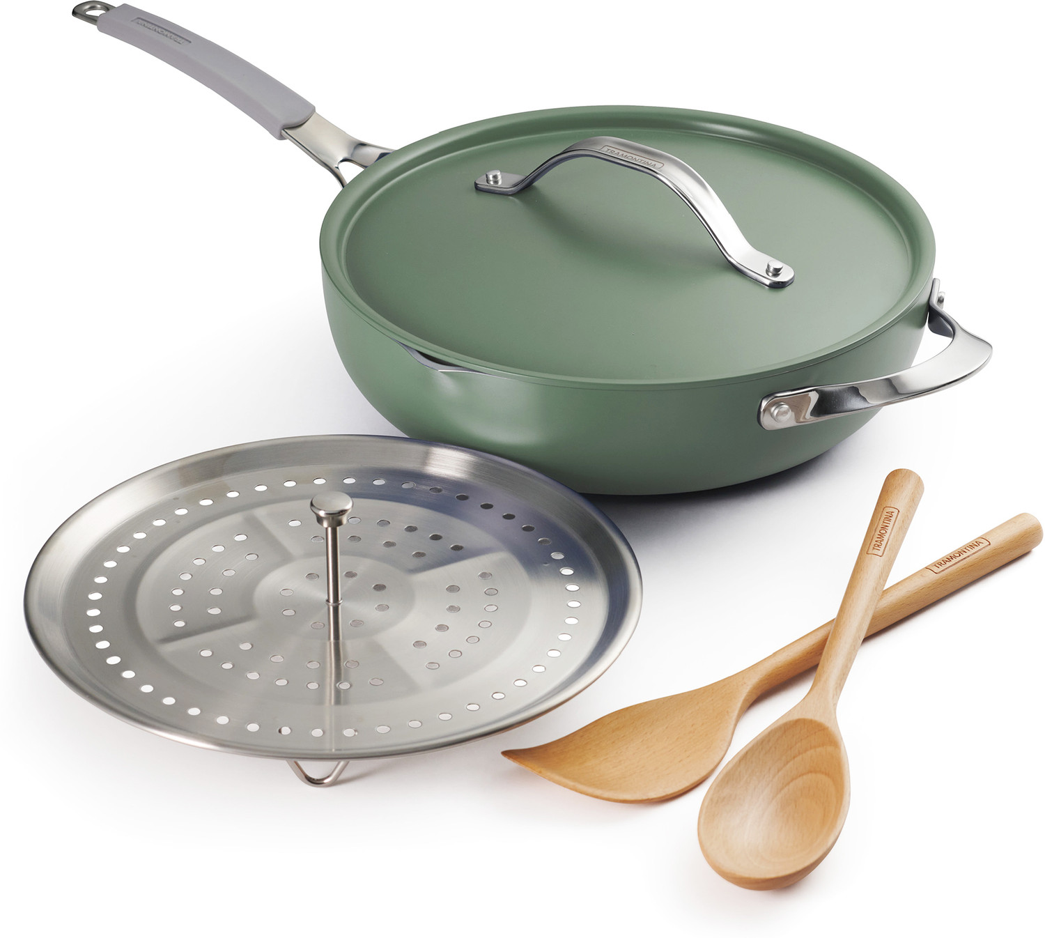 Image of Tramontina Fry Pan 30 cm diameter with Lid 4.7 L capacity