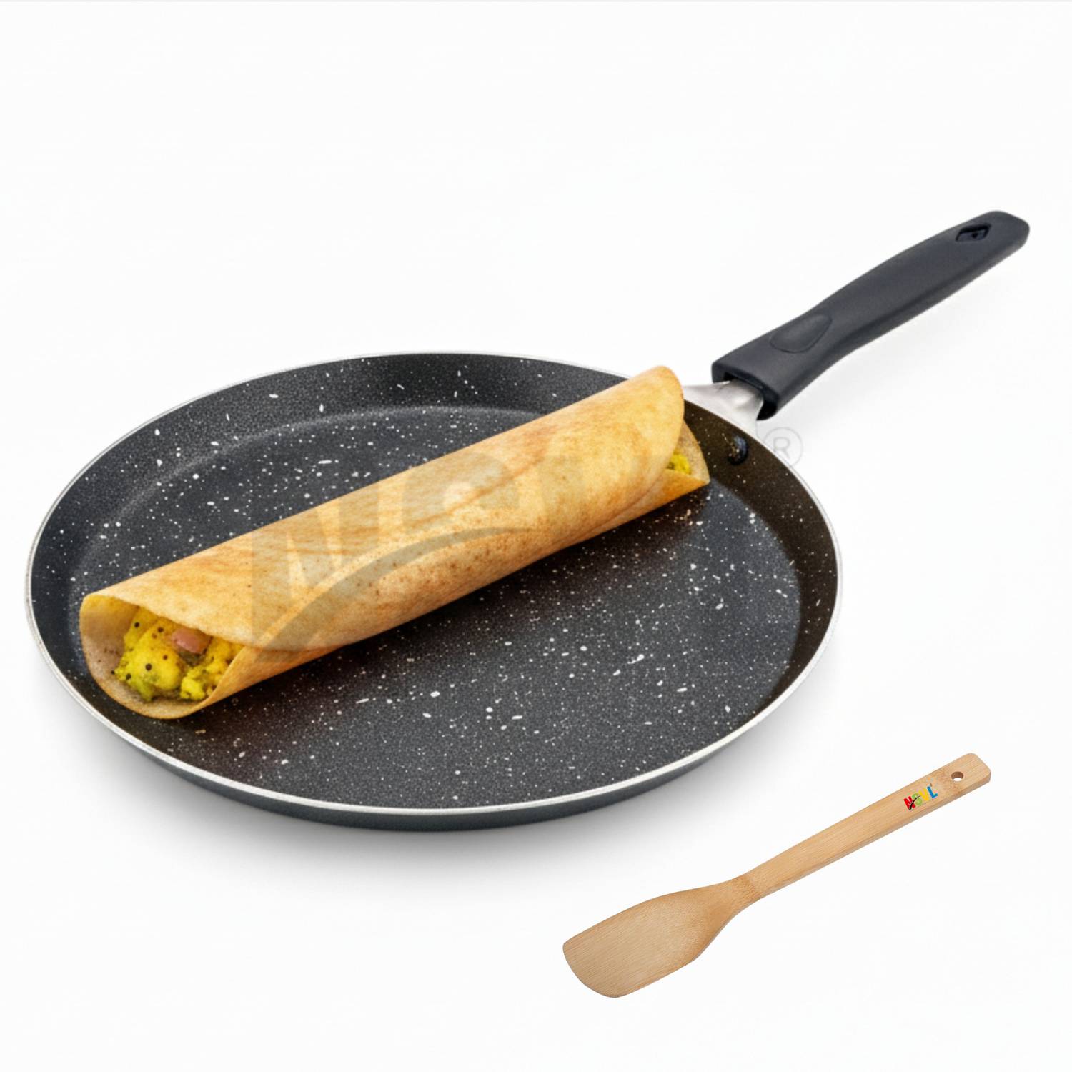 NSVL Non-Stick Dosa Tawa with Handle| Granite Finish | Pfoa Free Tawa 26.5 cm diameter — Tawa & Griddles