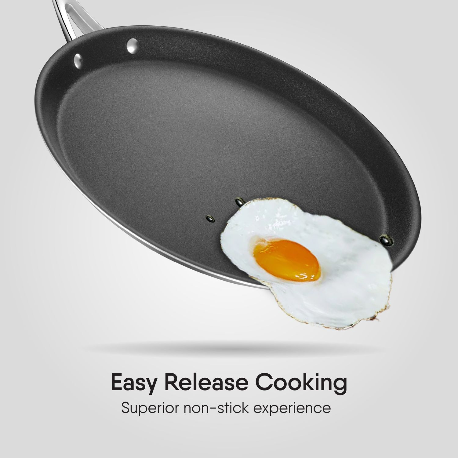 Image of Stahl Artisan Schild Triply Stainless Steel + PEEK-Reinforced Non-Stick Tawa 28 cm diameter