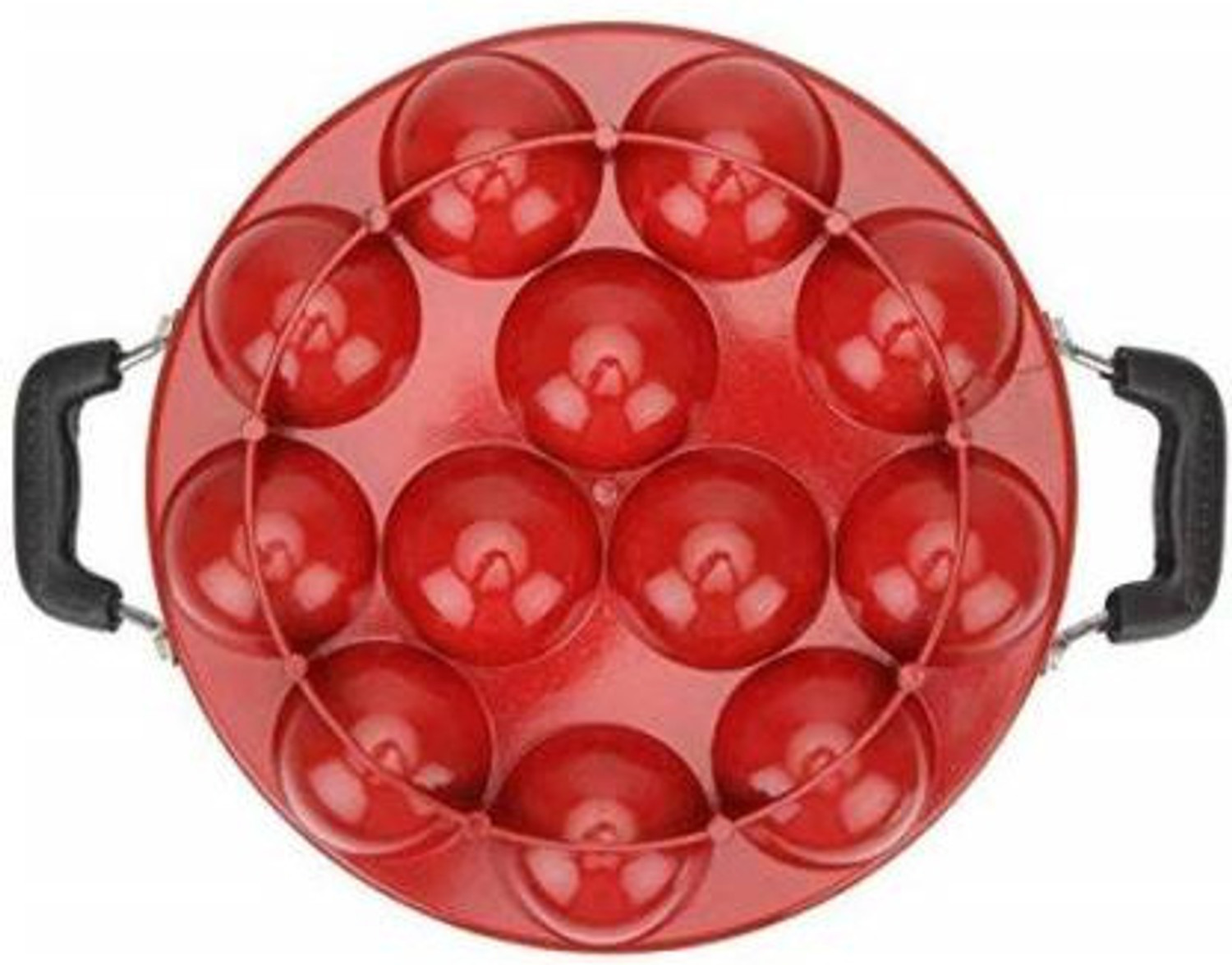 Image of sun surya Non Stick 12 Cavities Appam Patra /Paniyarrakal /Paniyaram, Medium flame only Paniarakkal Pan 23 cm diameter with Lid 0.6 L capacity