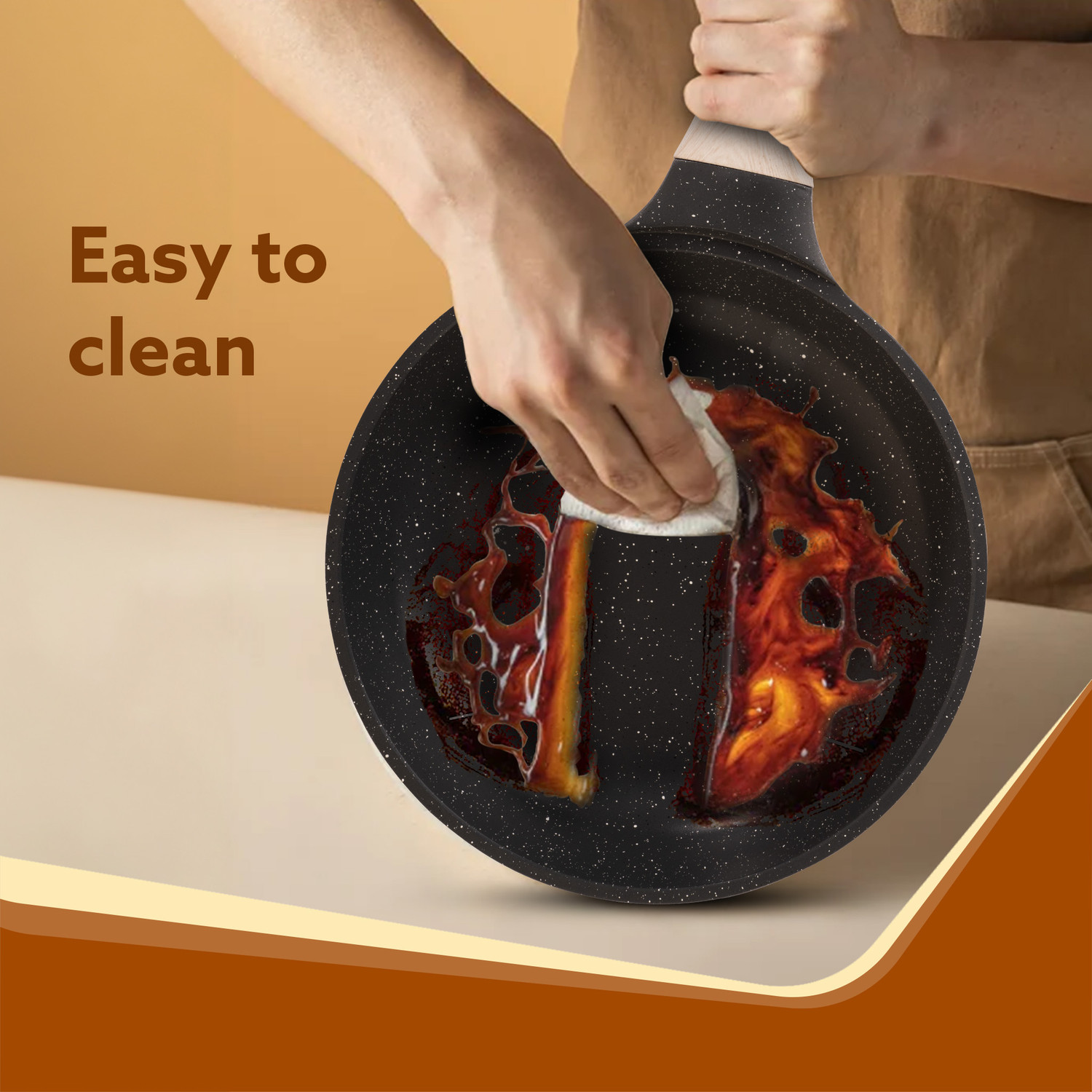 Image of AGARO Fry Pan 28 cm diameter with Lid 3 L capacity
