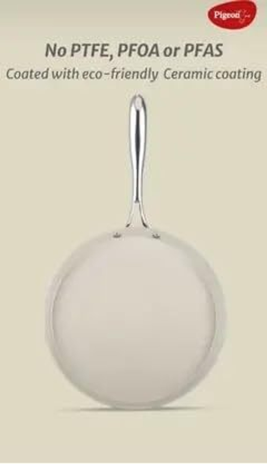 Image of Pigeon cerrasteel ceramic flat tawa Tawa 27 cm diameter