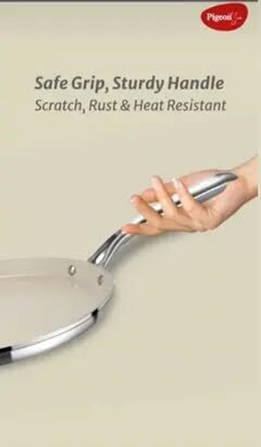 Image of Pigeon cerrasteel ceramic flat tawa Tawa 27 cm diameter